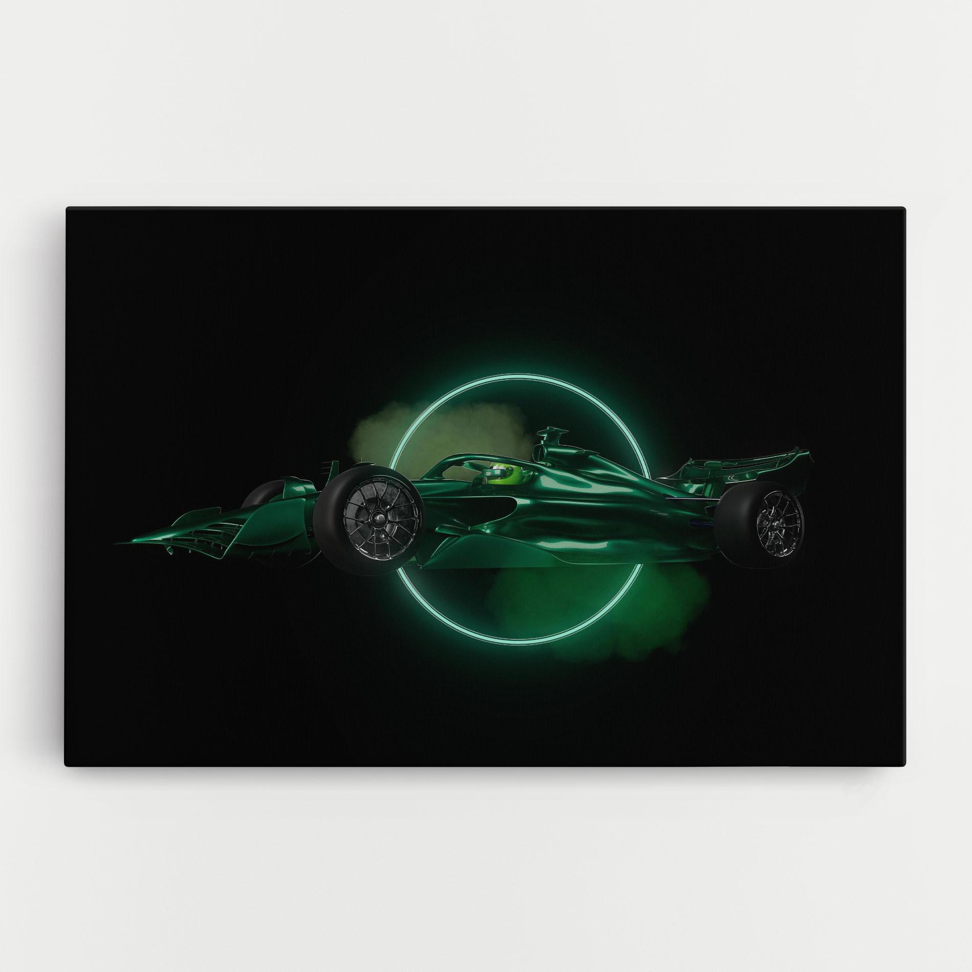 Vászonkép Green Racing Car mockup 0