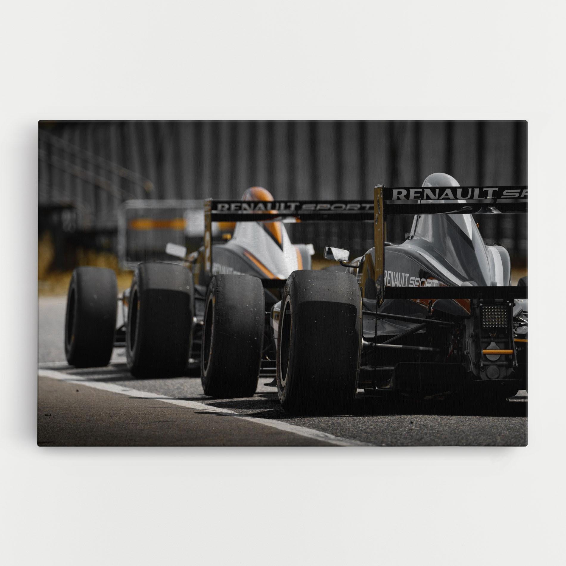 Vászonkép Grey F1 Cars mockup 0