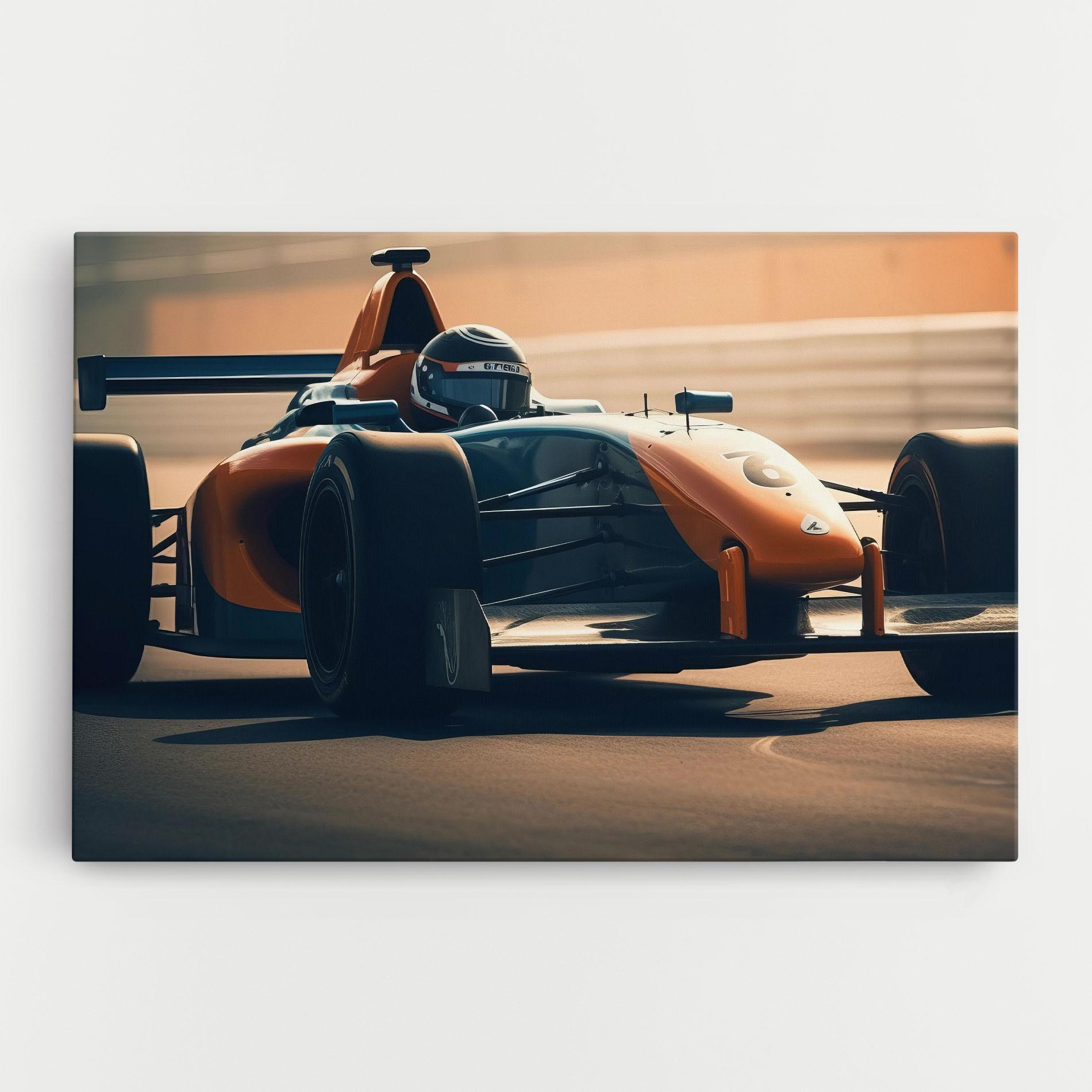 Vászonkép Orange Black F1 mockup 0