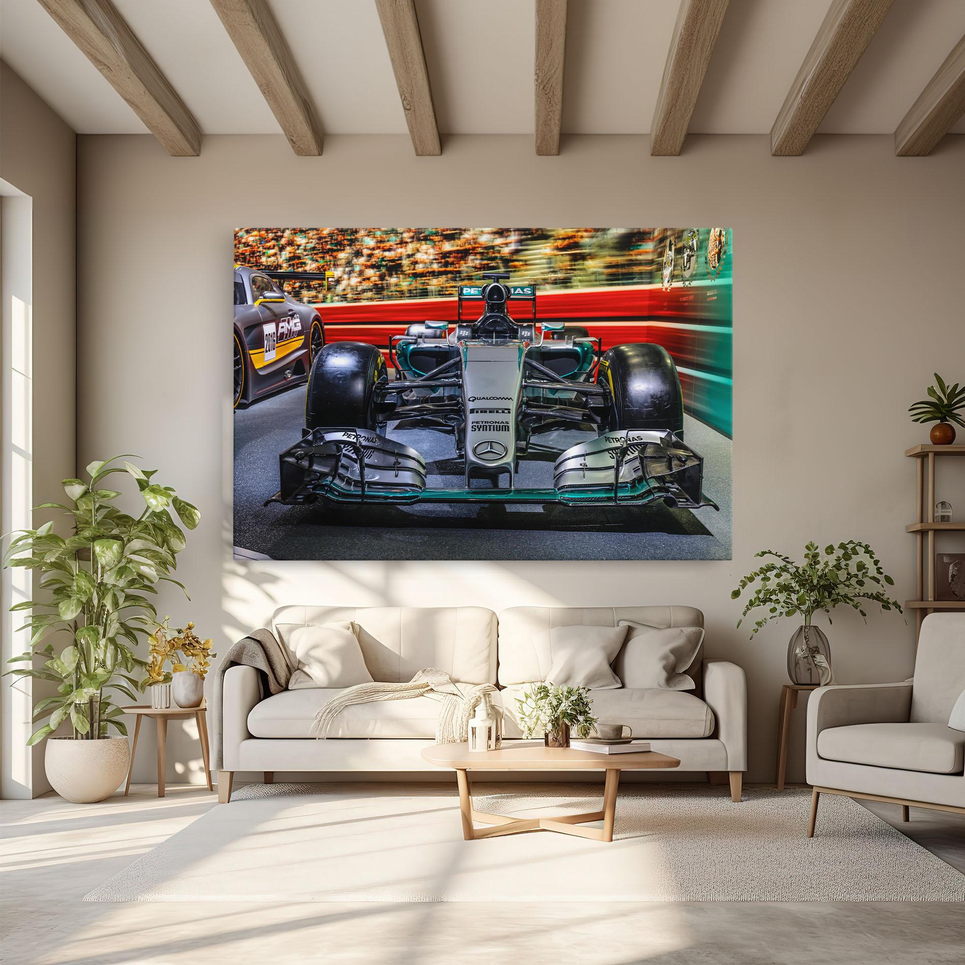 Vászonkép Black Green F1 mockup 6