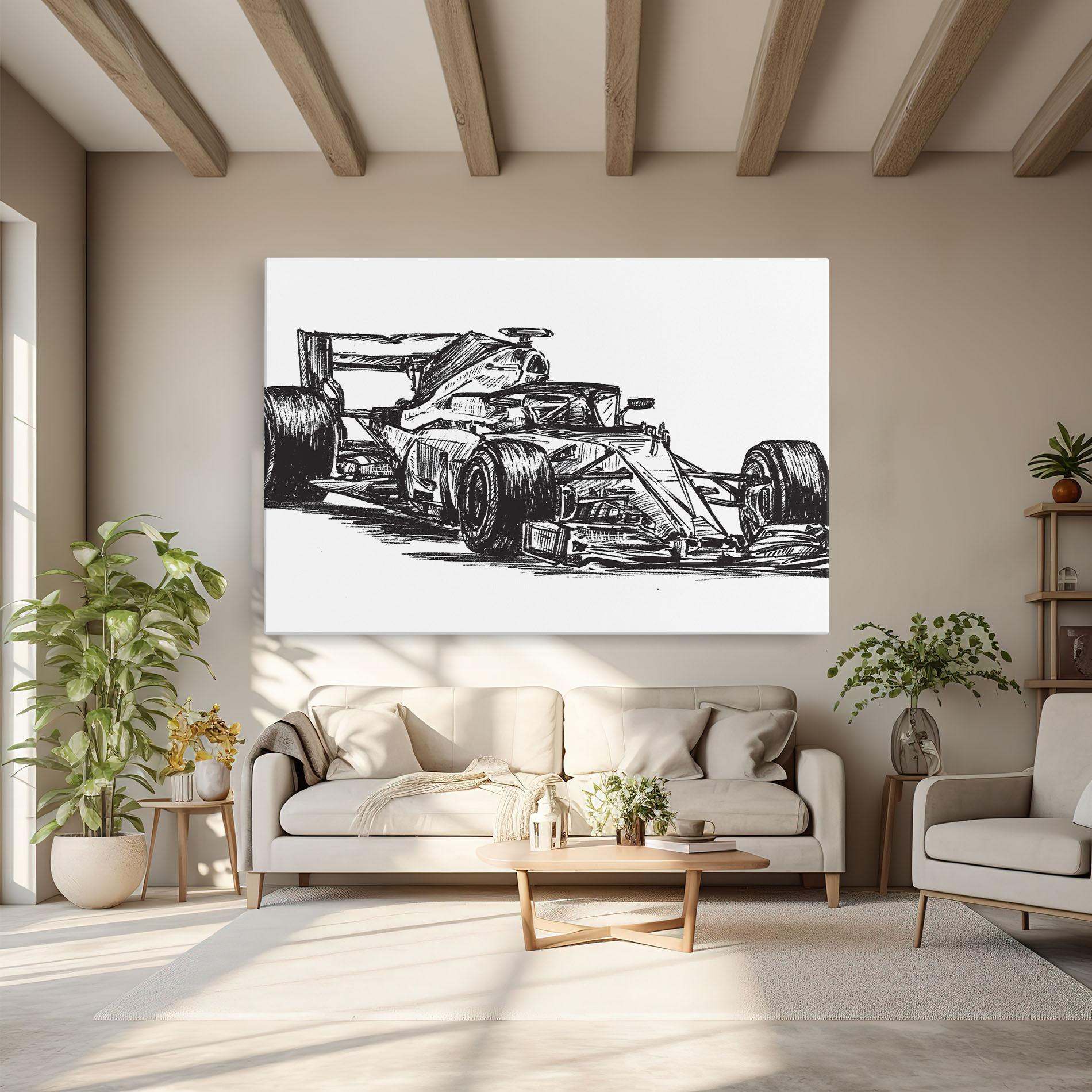 Vászonkép Black Line F1 mockup 6