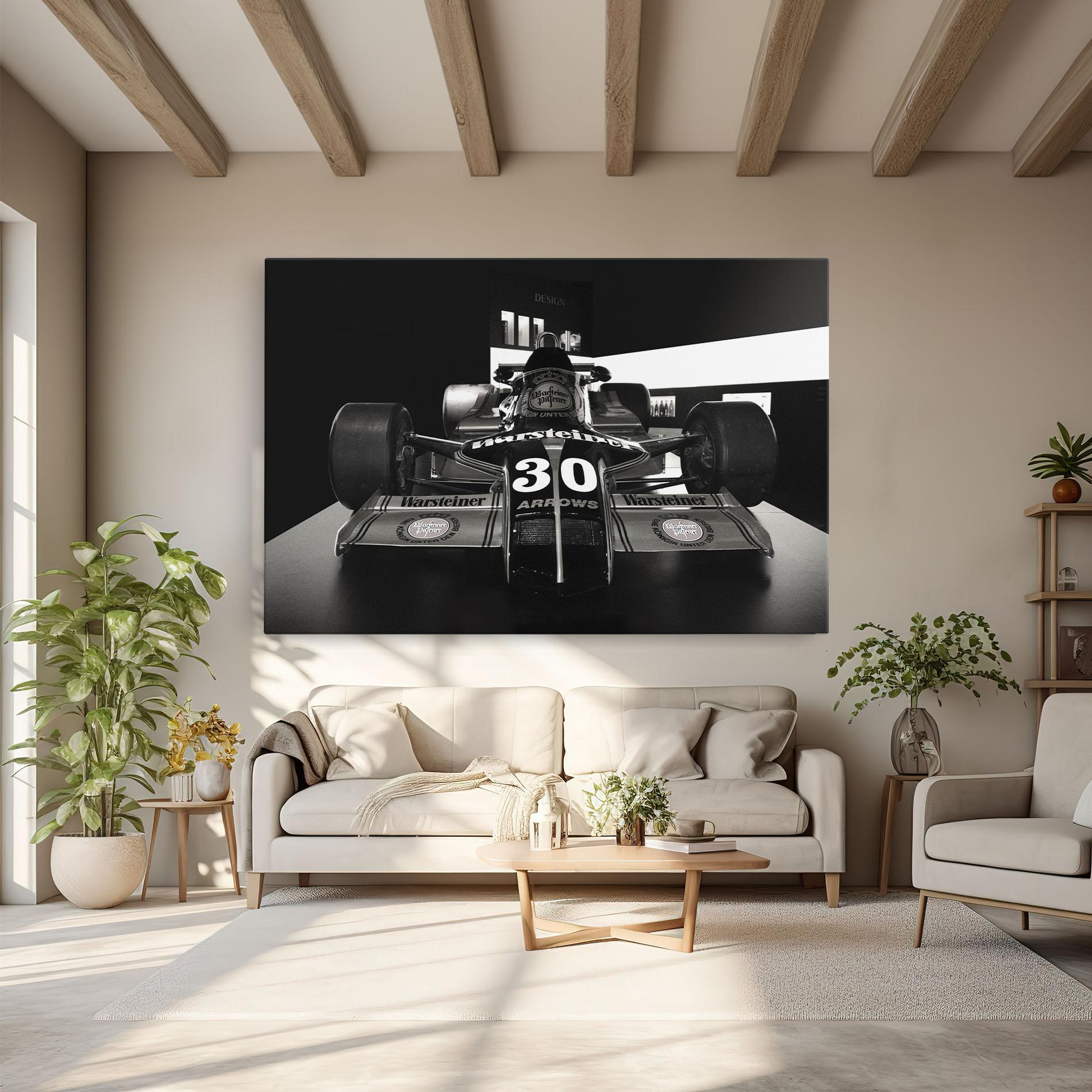 Vászonkép Formula 1 Car Grey mockup 6