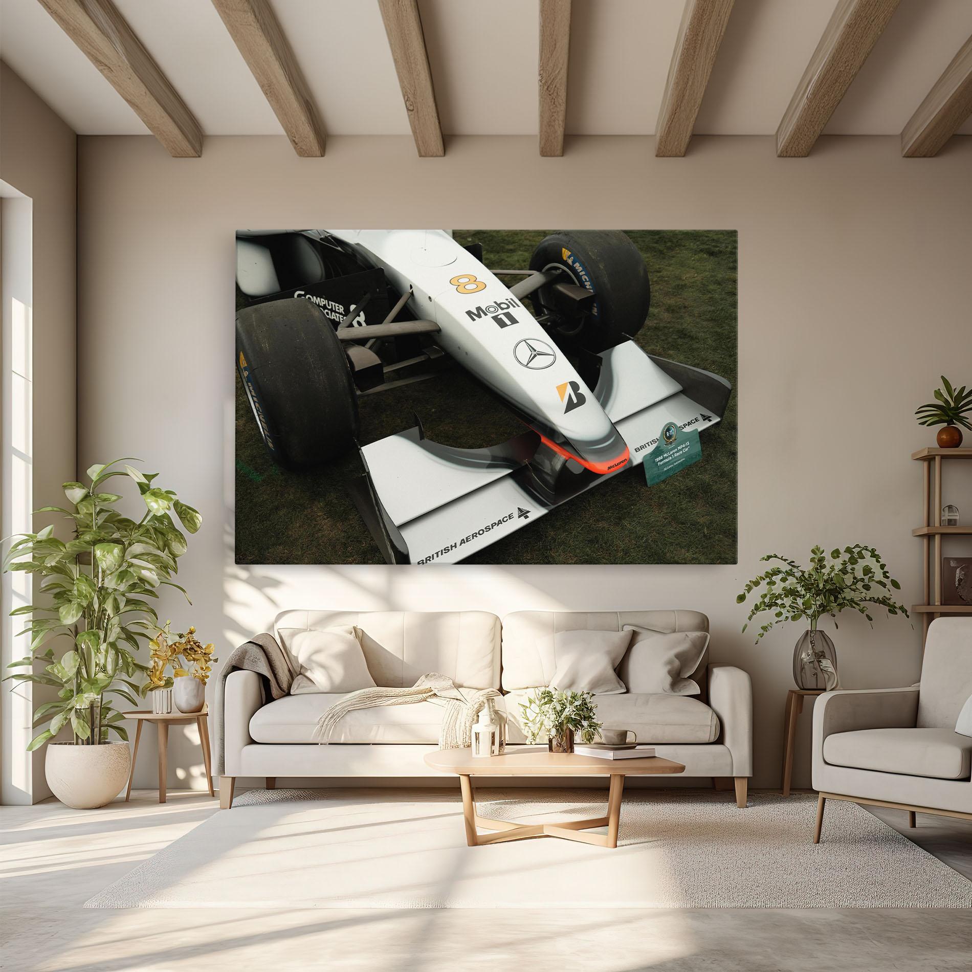 Vászonkép White F1 Car mockup 6