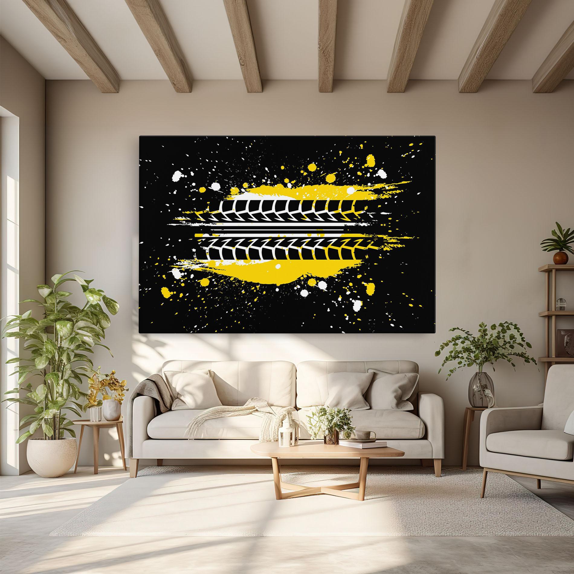 Vászonkép Yellow Traces mockup 6