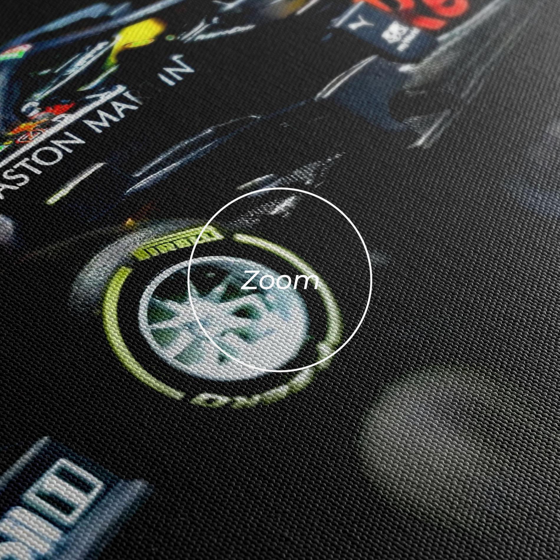 Vászonkép Black Yellow F1 mockup 3