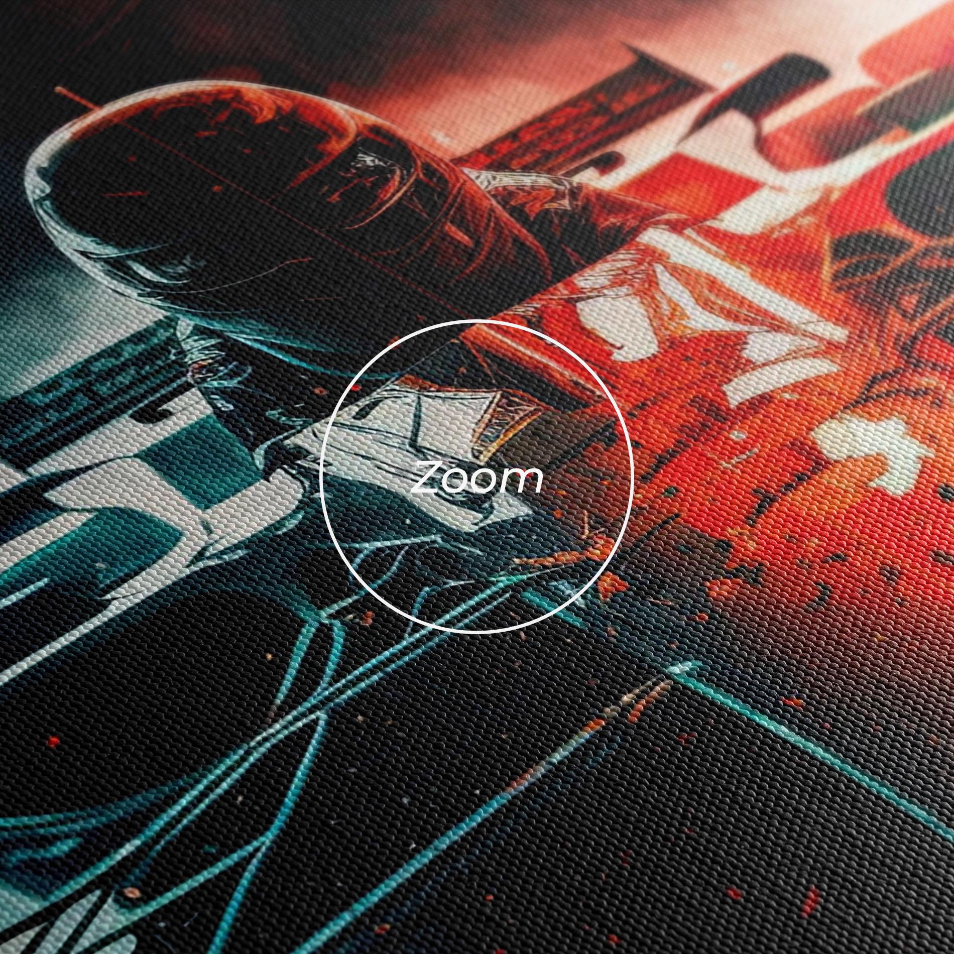 Vászonkép Blue Red F1 mockup 3