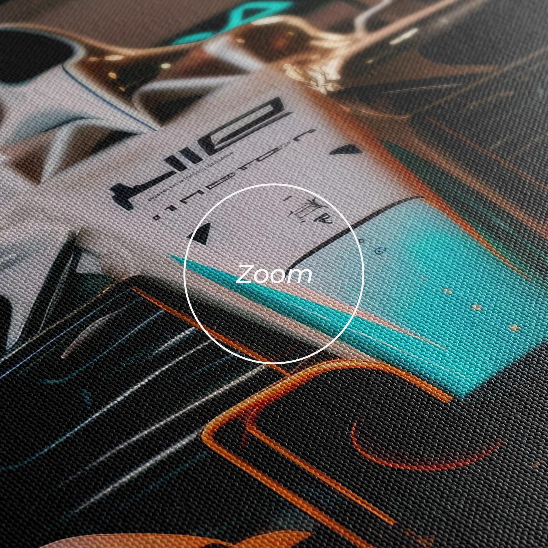 Vászonkép Blue White F1 mockup 3