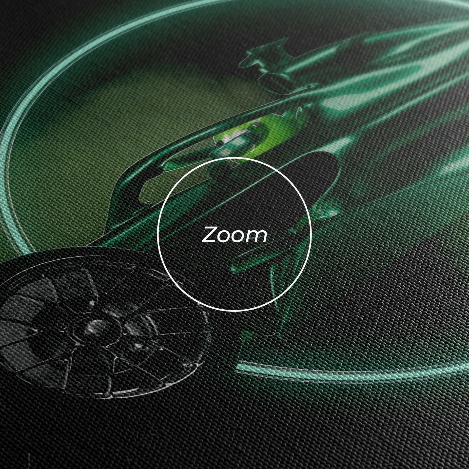 Vászonkép Green Racing Car mockup 3