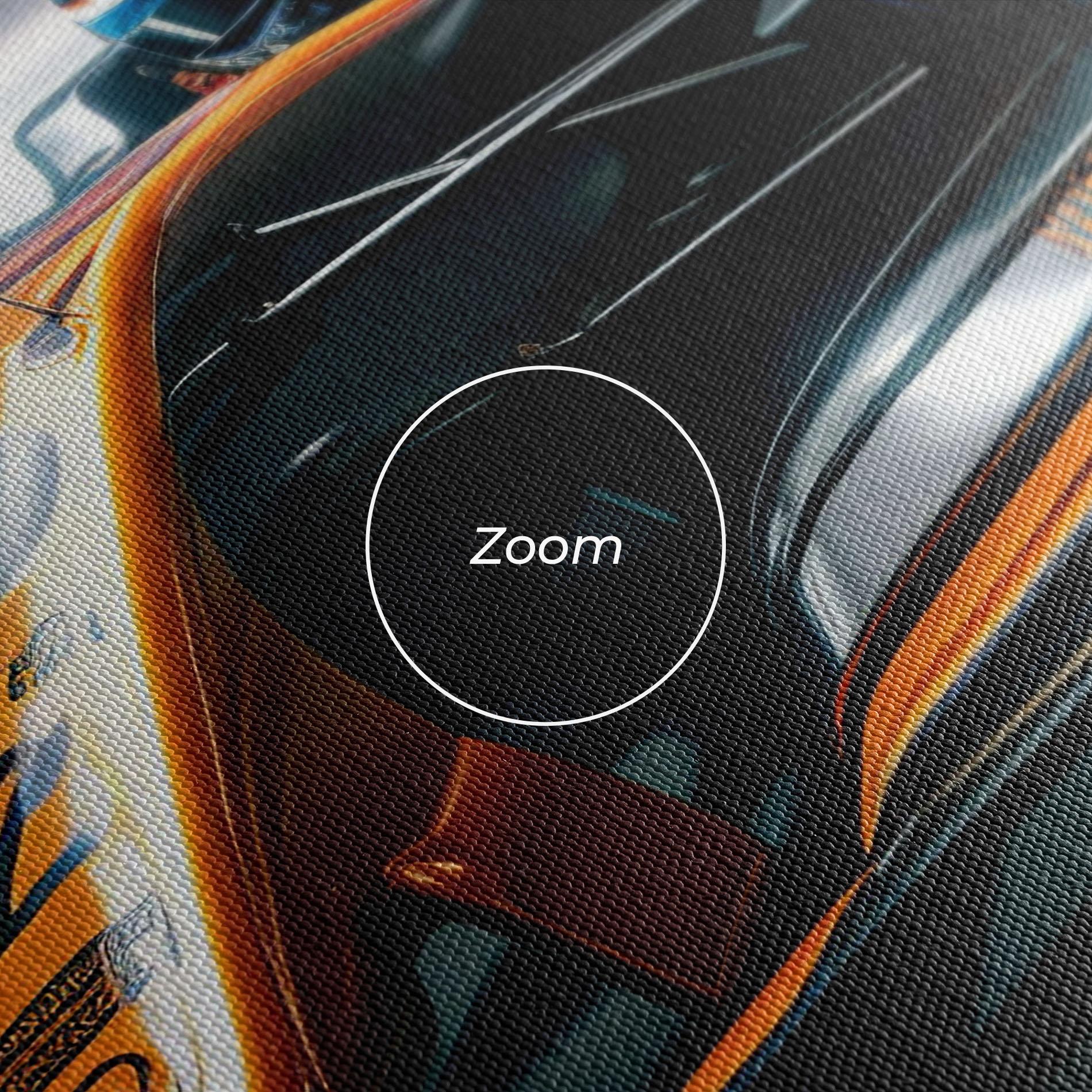 Vászonkép Orange F1 Car mockup 3