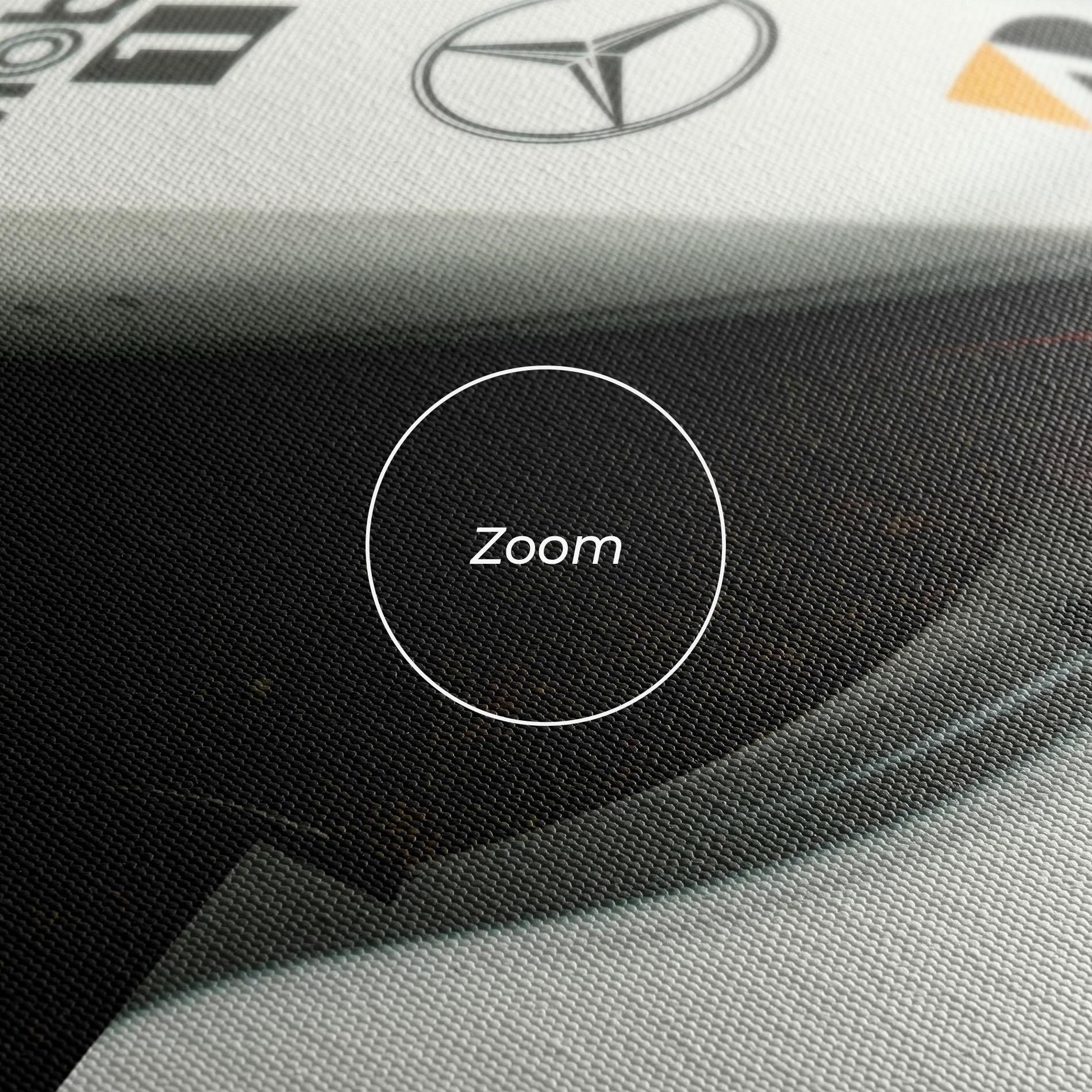 Vászonkép White F1 Car mockup 3