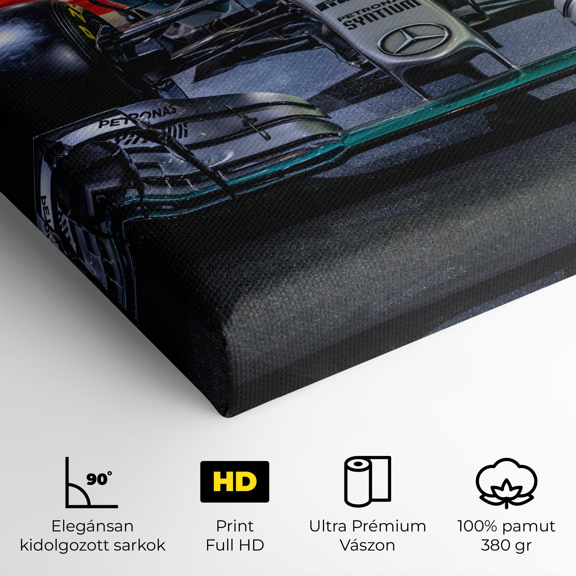 Vászonkép Black Green F1 mockup 4