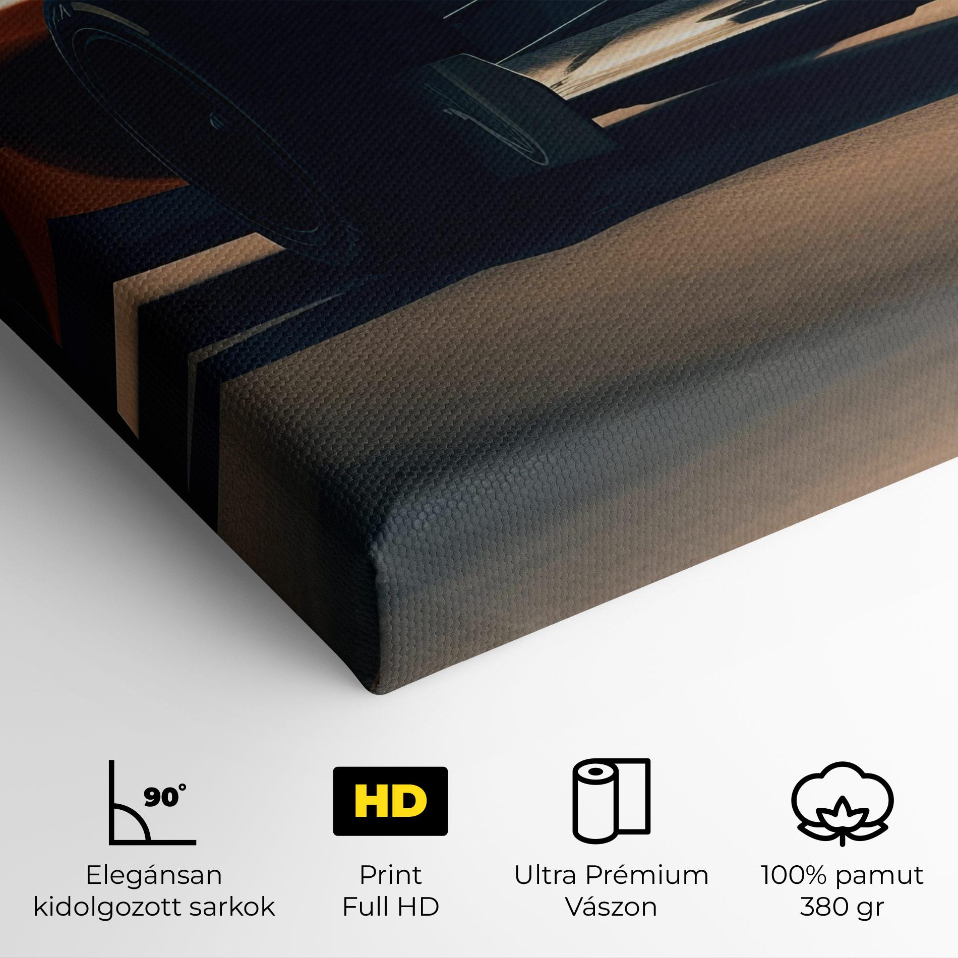 Vászonkép Orange Black F1 mockup 4