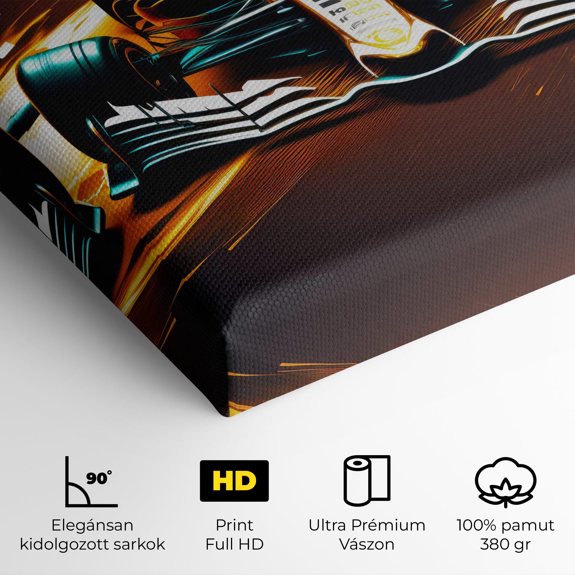 Vászonkép Orange Racing Car mockup 4