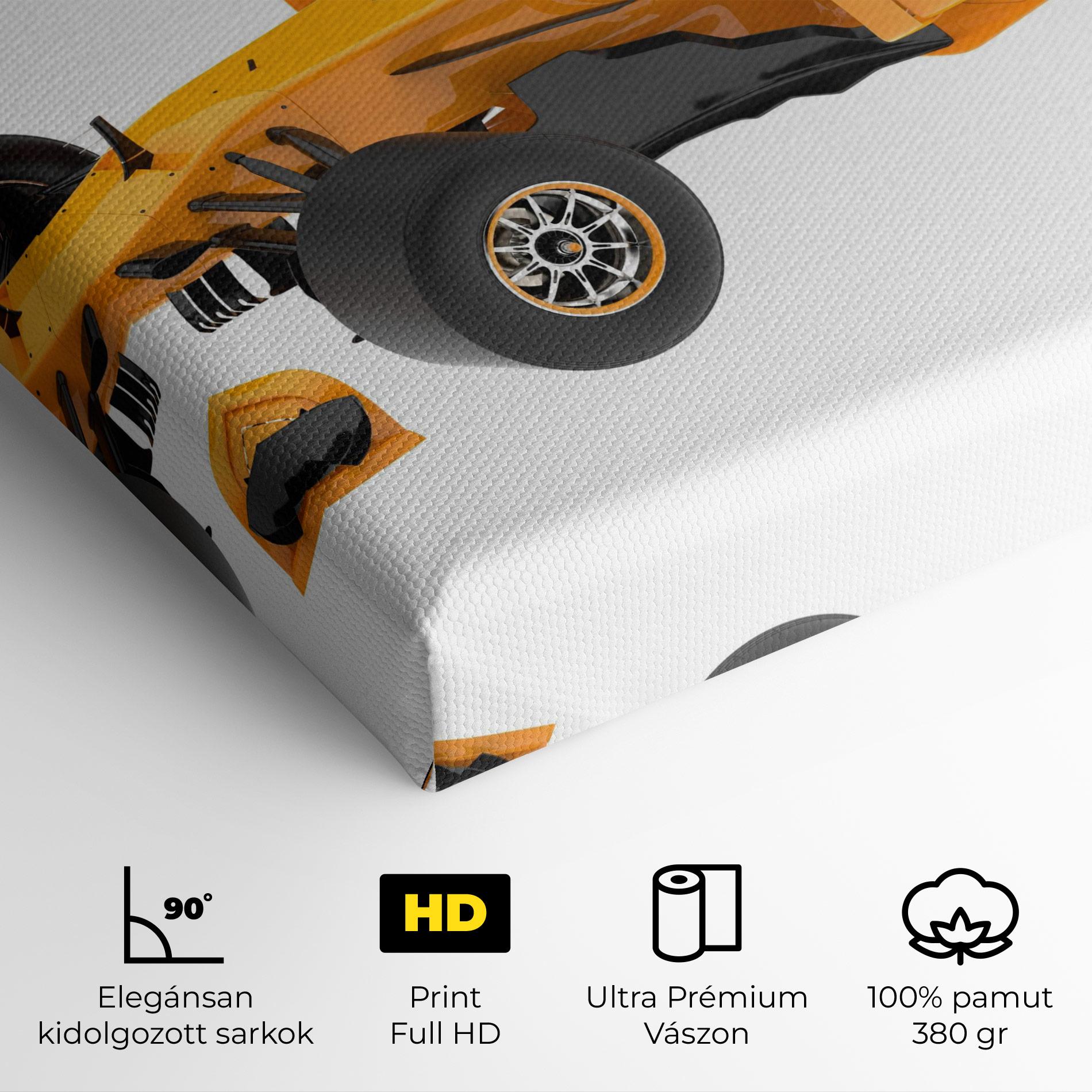 Vászonkép Yellow F1 Toy mockup 4