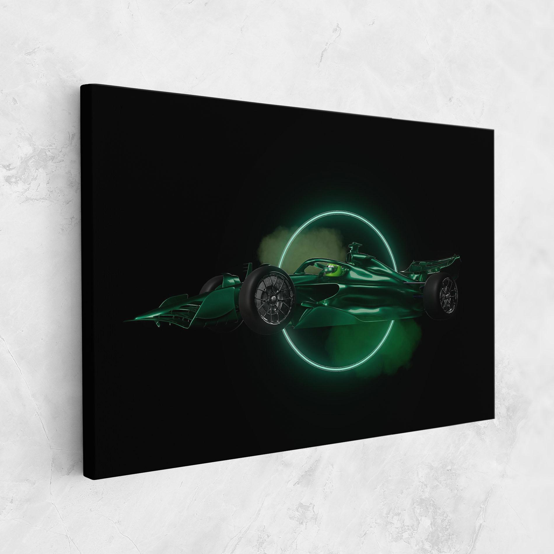 Vászonkép Green Racing Car mockup 1