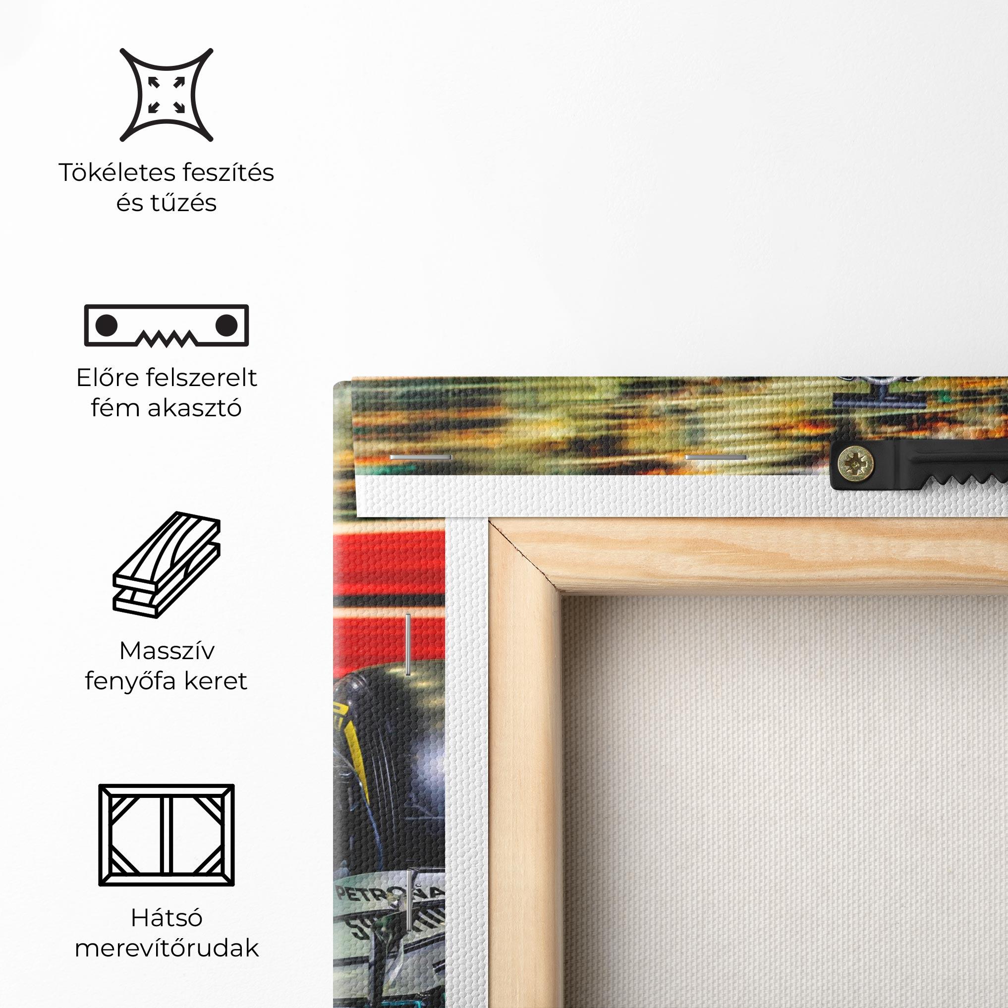 Vászonkép Black Green F1 mockup 5