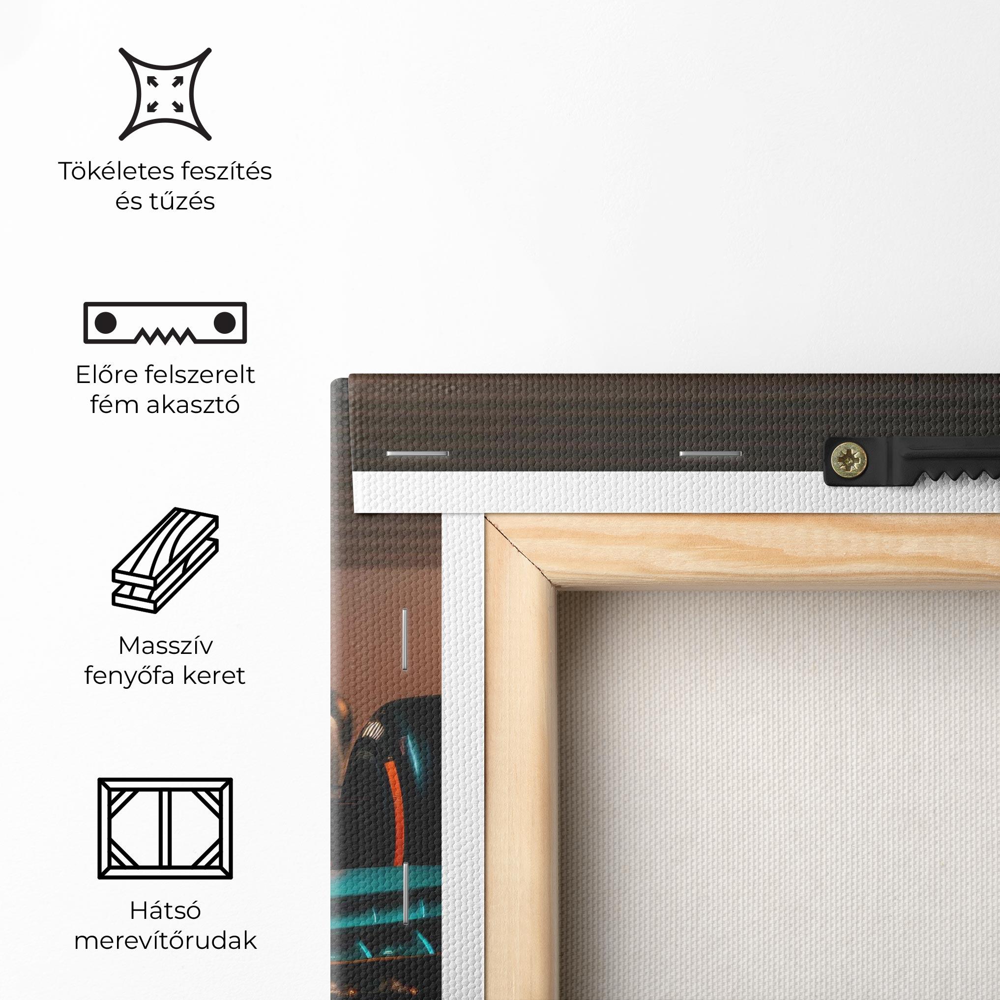 Vászonkép Blue White F1 mockup 5