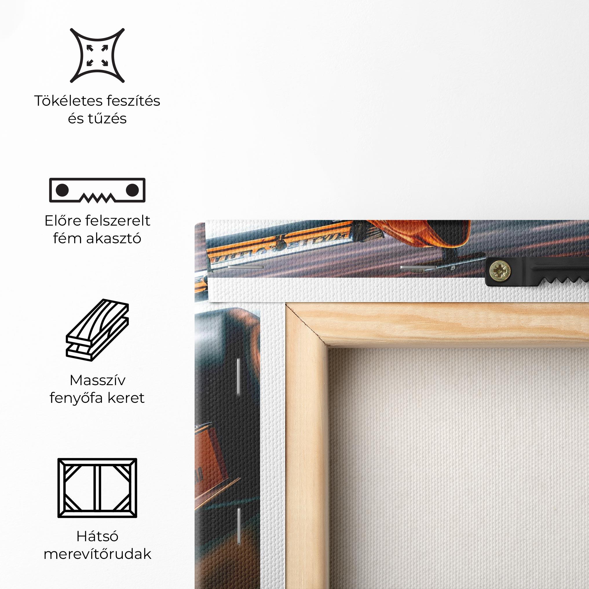 Vászonkép Orange F1 Car mockup 5