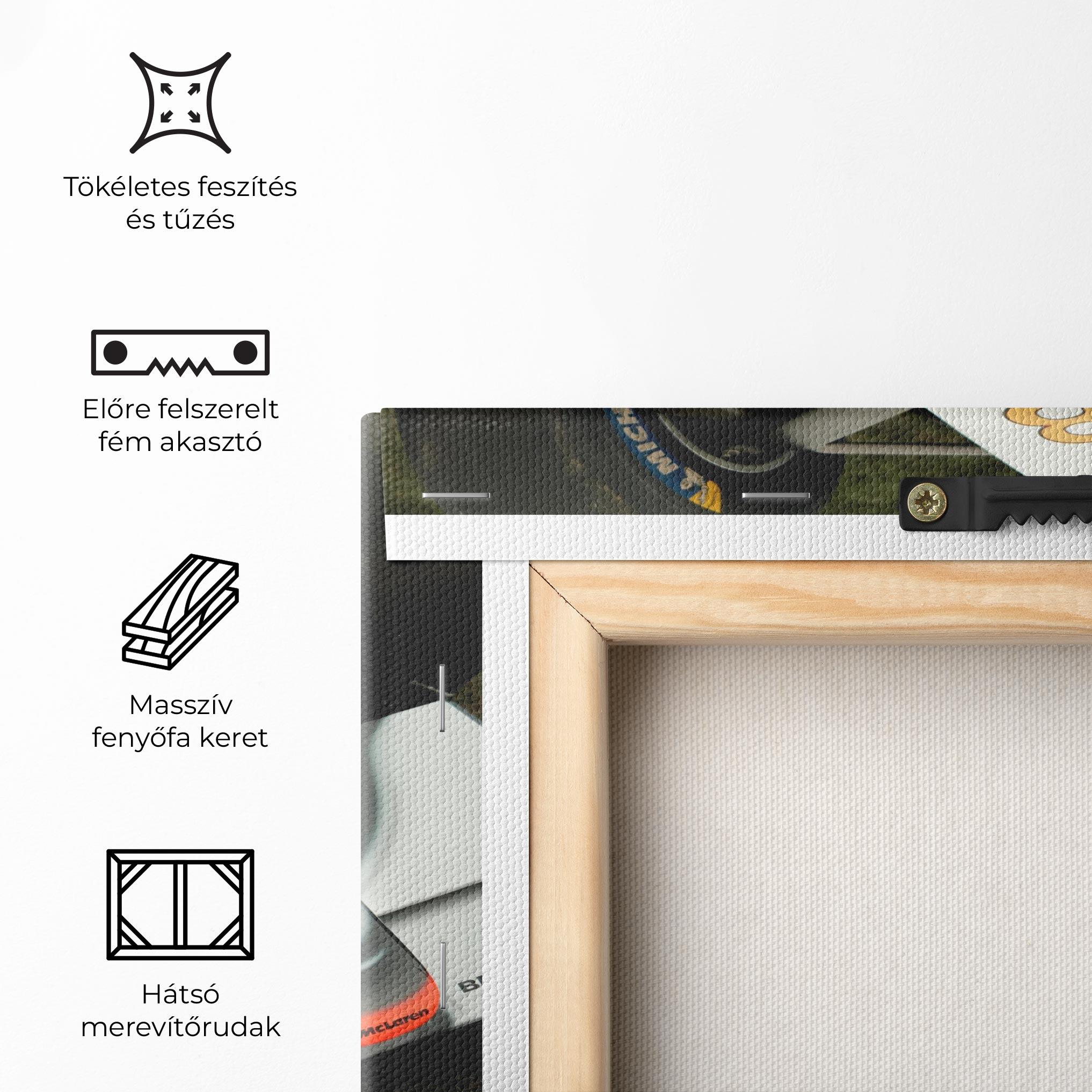 Vászonkép White F1 Car mockup 5