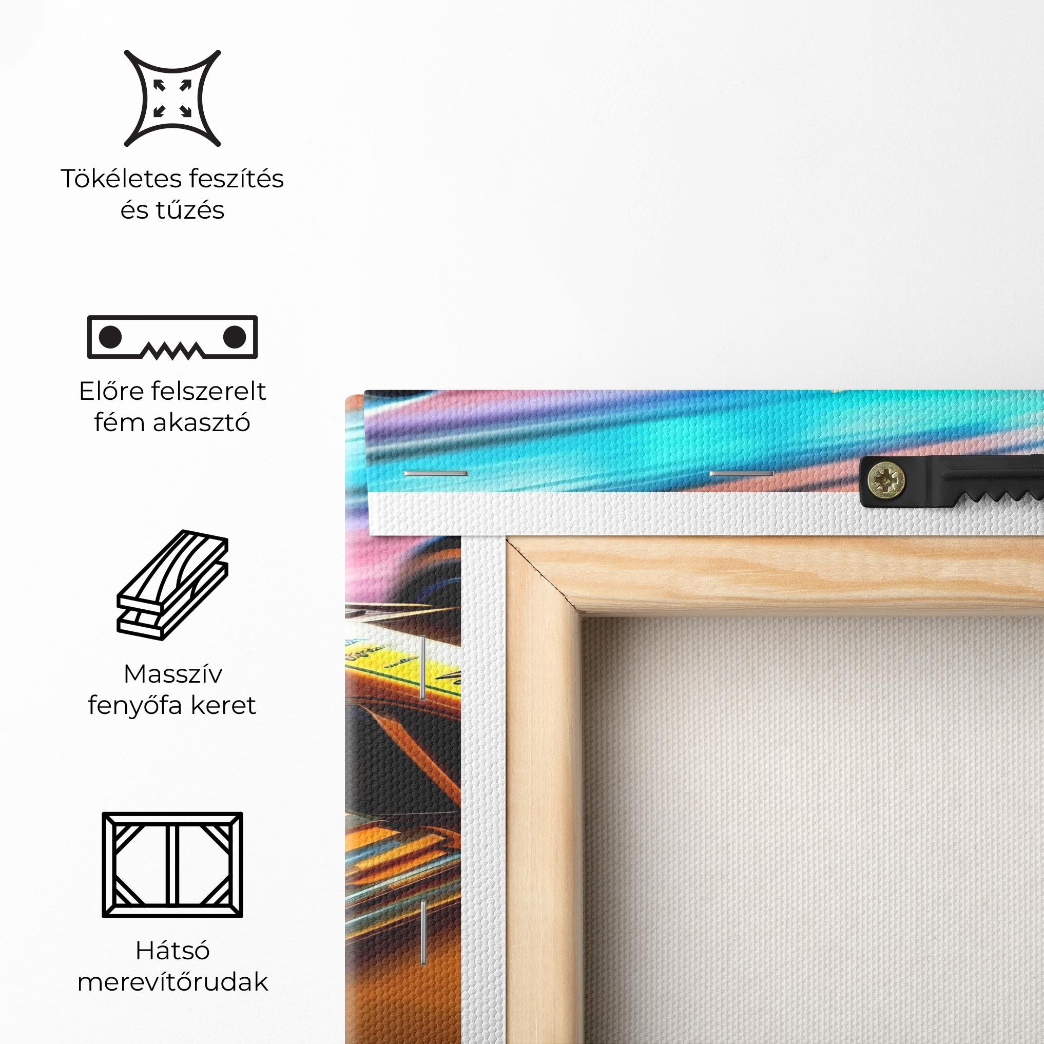 Vászonkép Yellow Blue F1 mockup 5