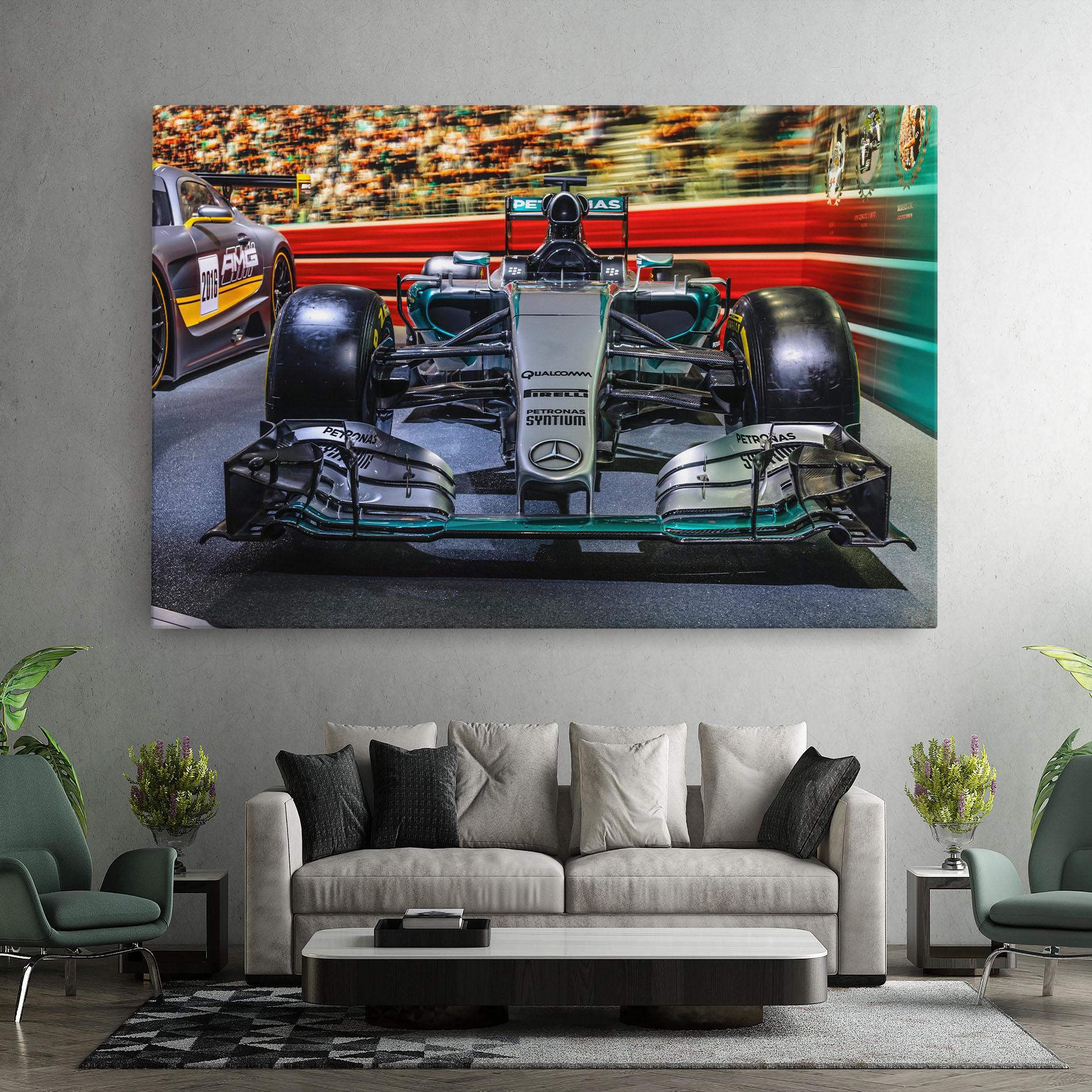 Vászonkép Black Green F1 mockup 7