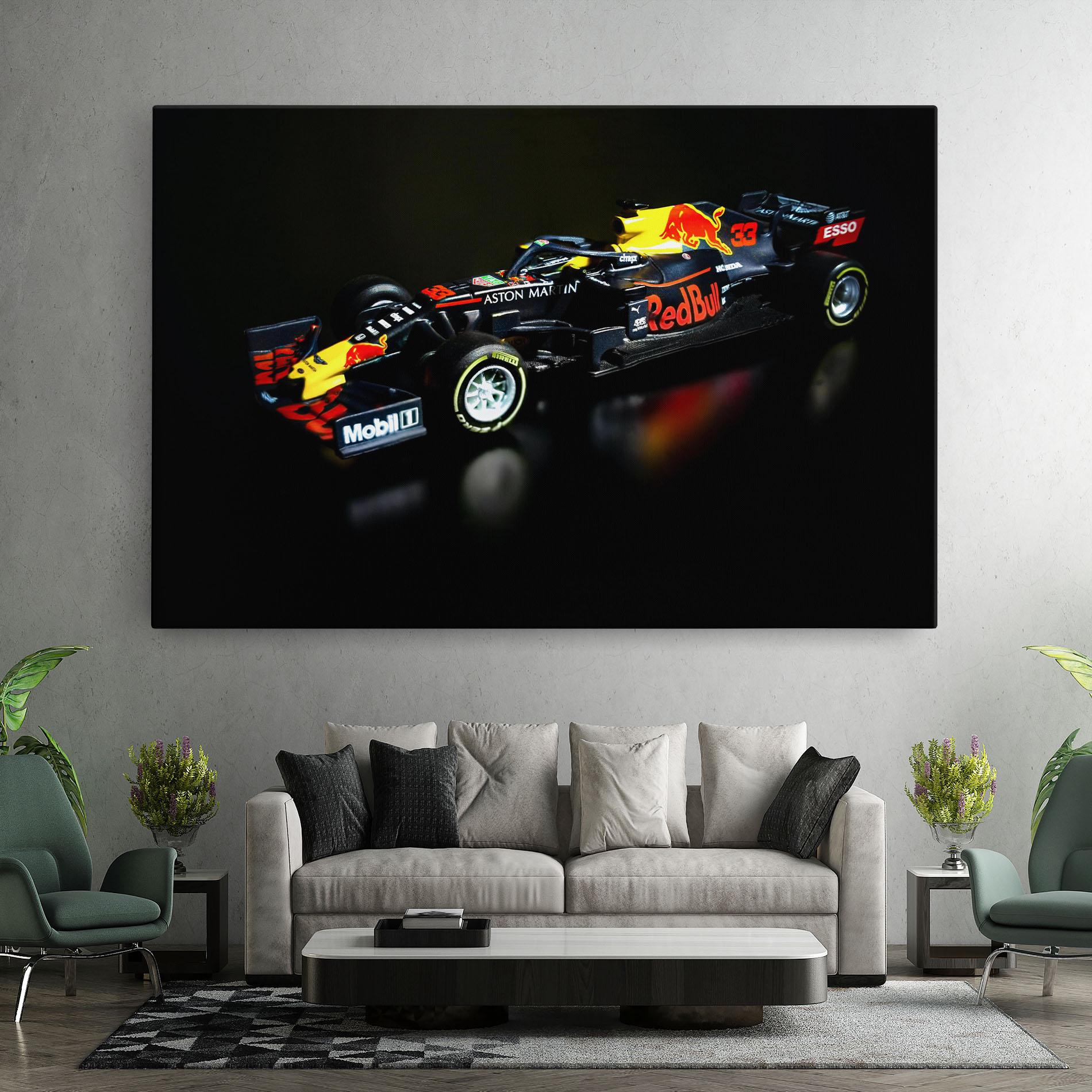 Vászonkép Black Yellow F1 mockup 7