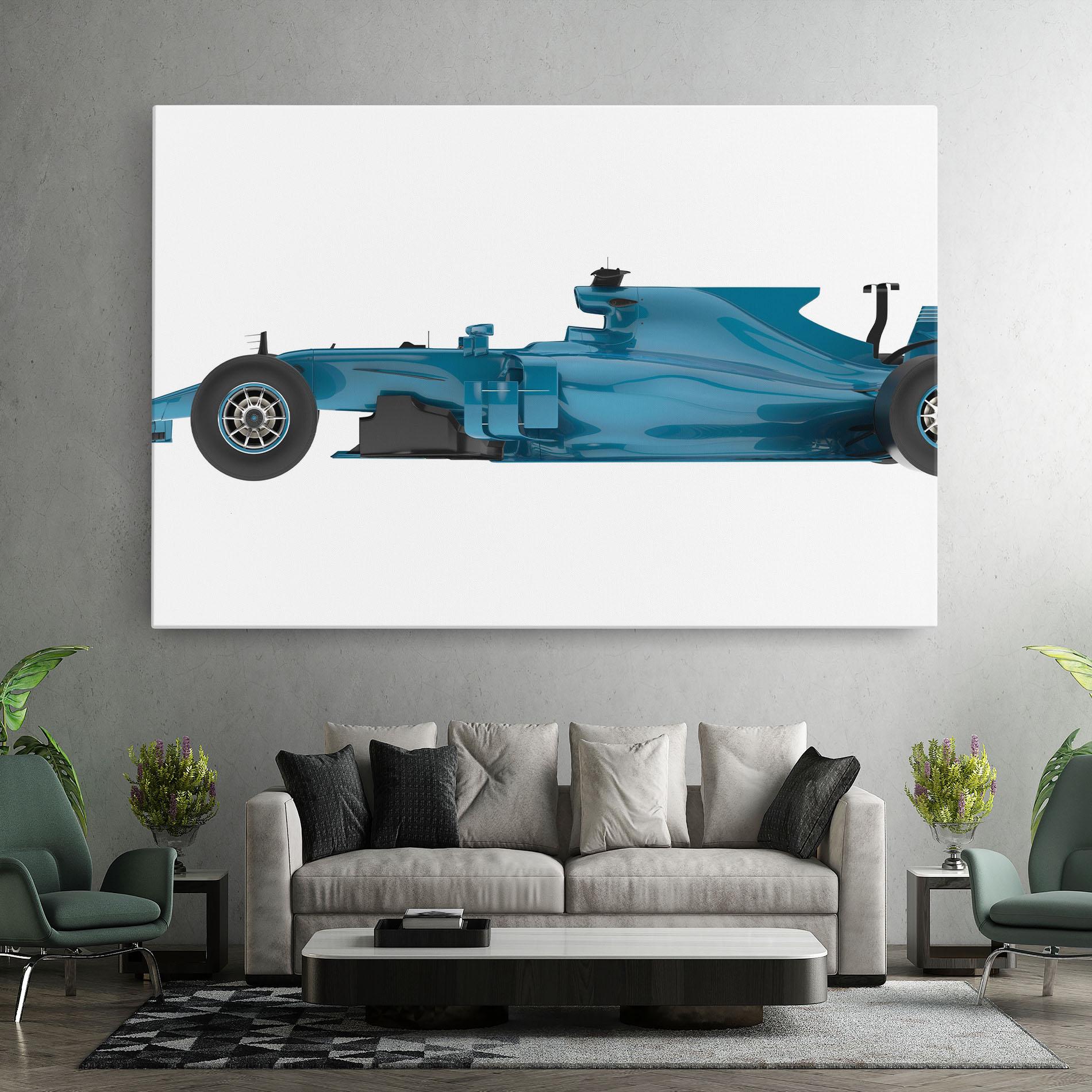 Vászonkép Blue F1 Toy mockup 7