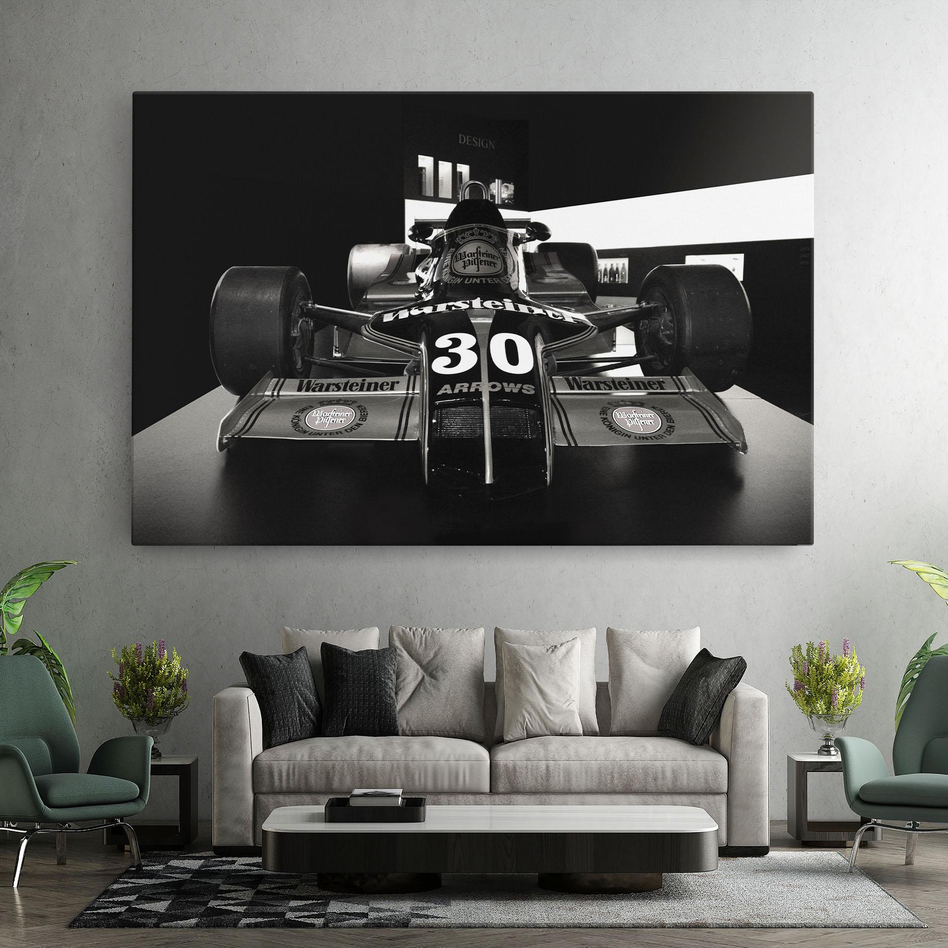 Vászonkép Formula 1 Car Grey mockup 7