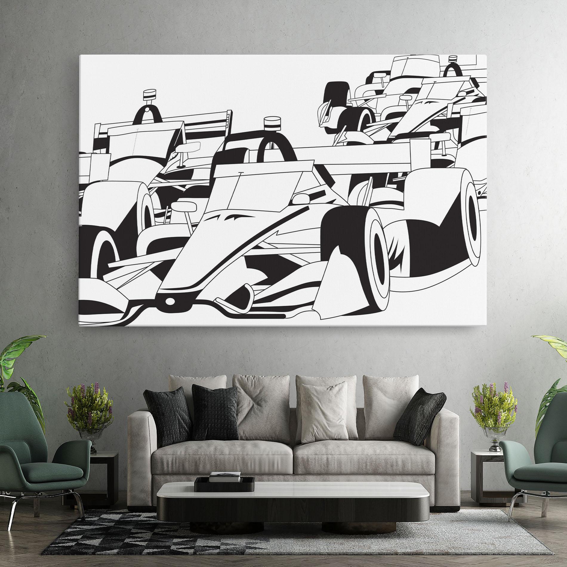 Vászonkép Grand Prix Cars mockup 7