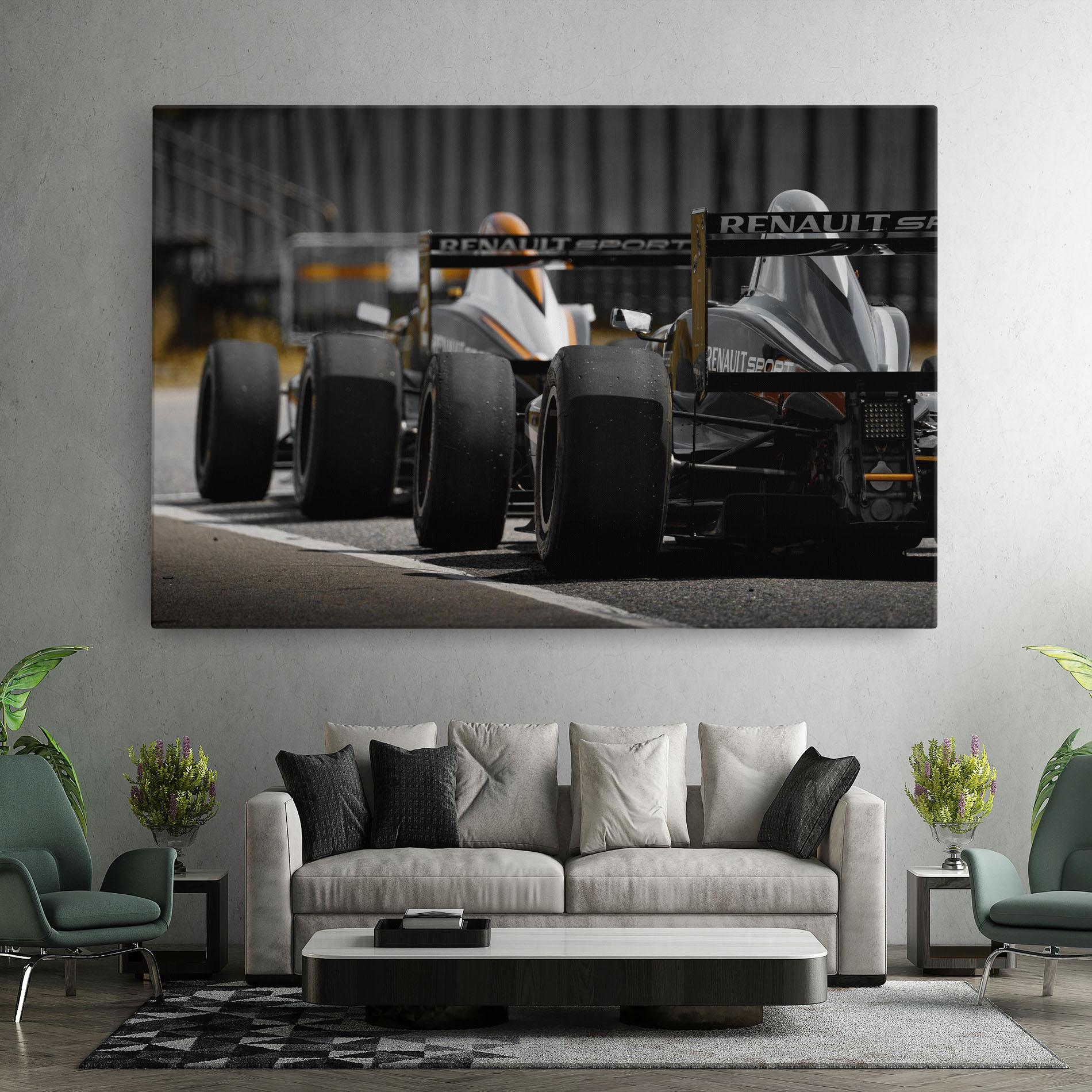Vászonkép Grey F1 Cars mockup 7