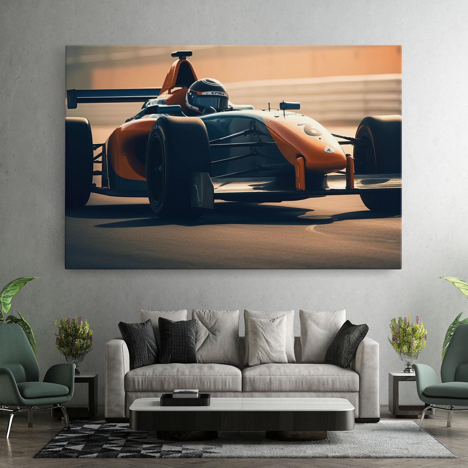 Vászonkép Orange Black F1 mockup 7