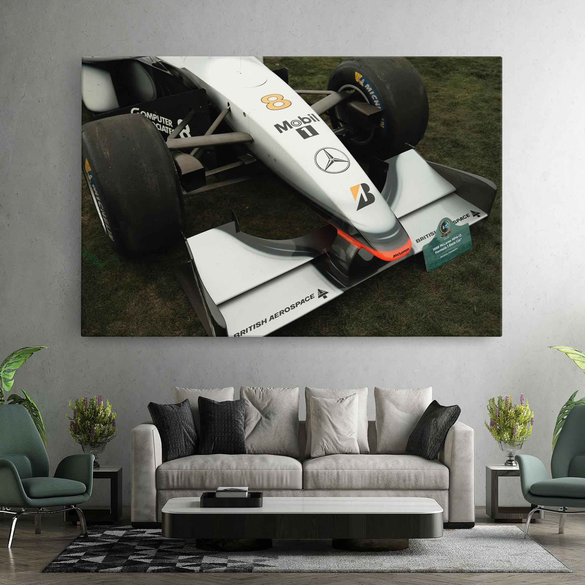 Vászonkép White F1 Car mockup 7