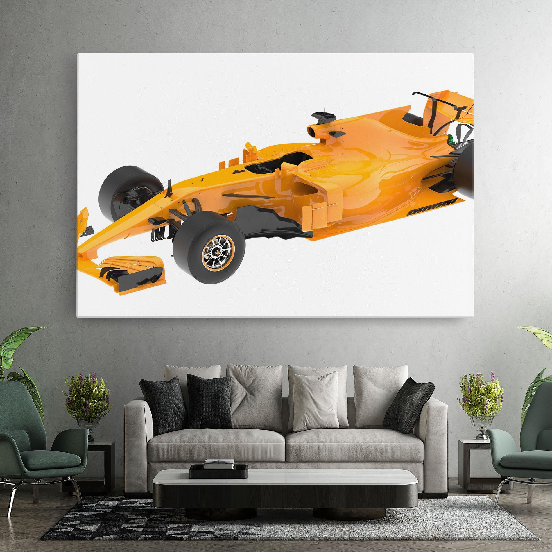 Vászonkép Yellow F1 Toy mockup 7