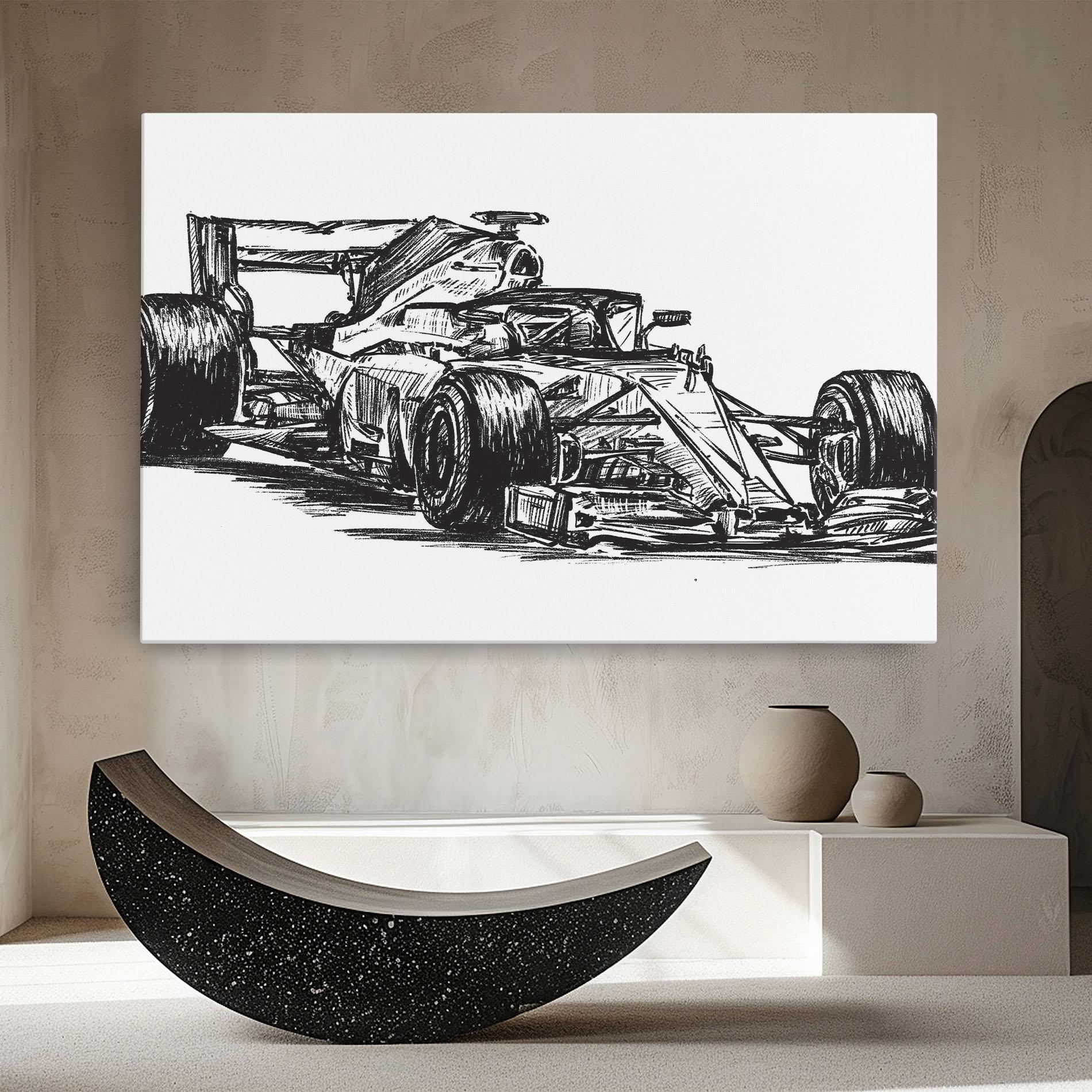 Vászonkép Black Line F1 mockup 8