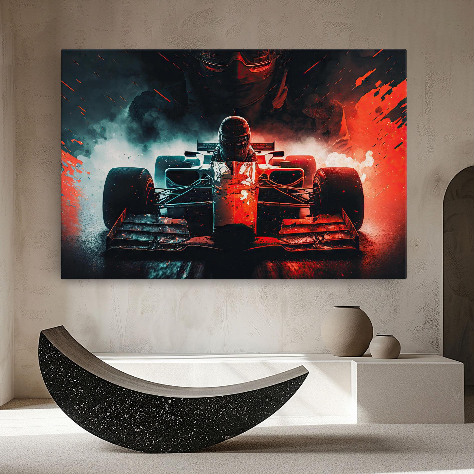 Vászonkép Blue Red F1 mockup 8