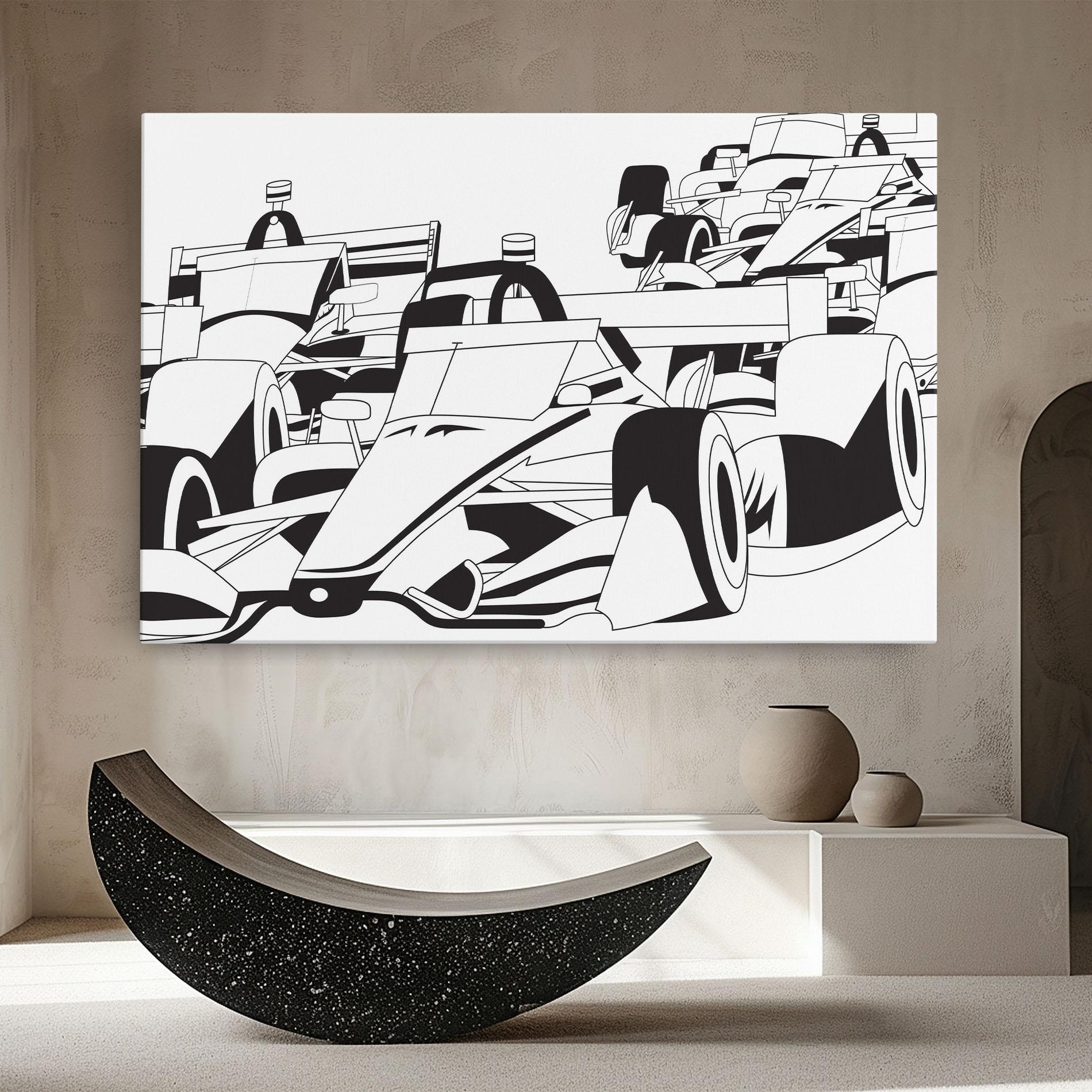 Vászonkép Grand Prix Cars mockup 8