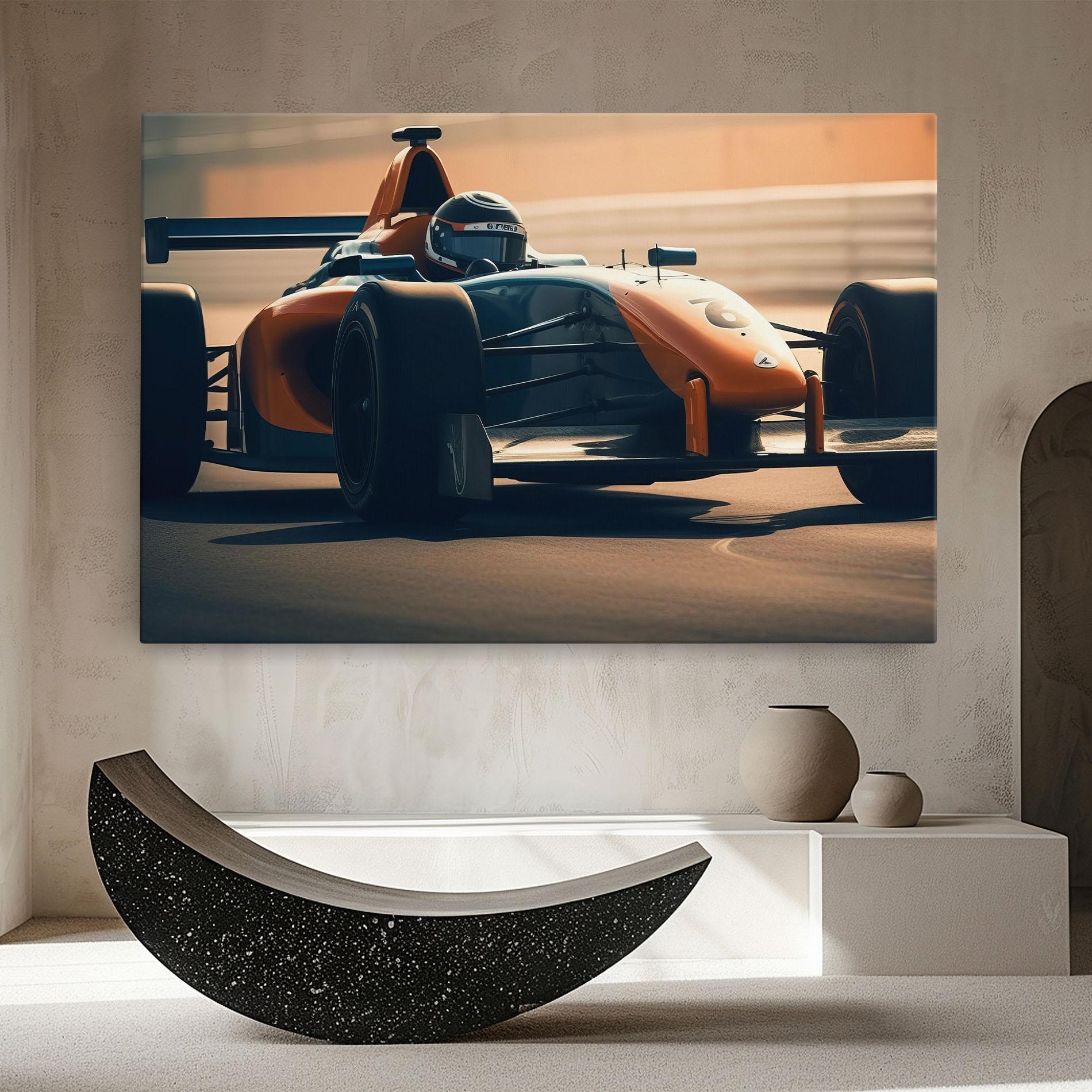 Vászonkép Orange Black F1 mockup 8