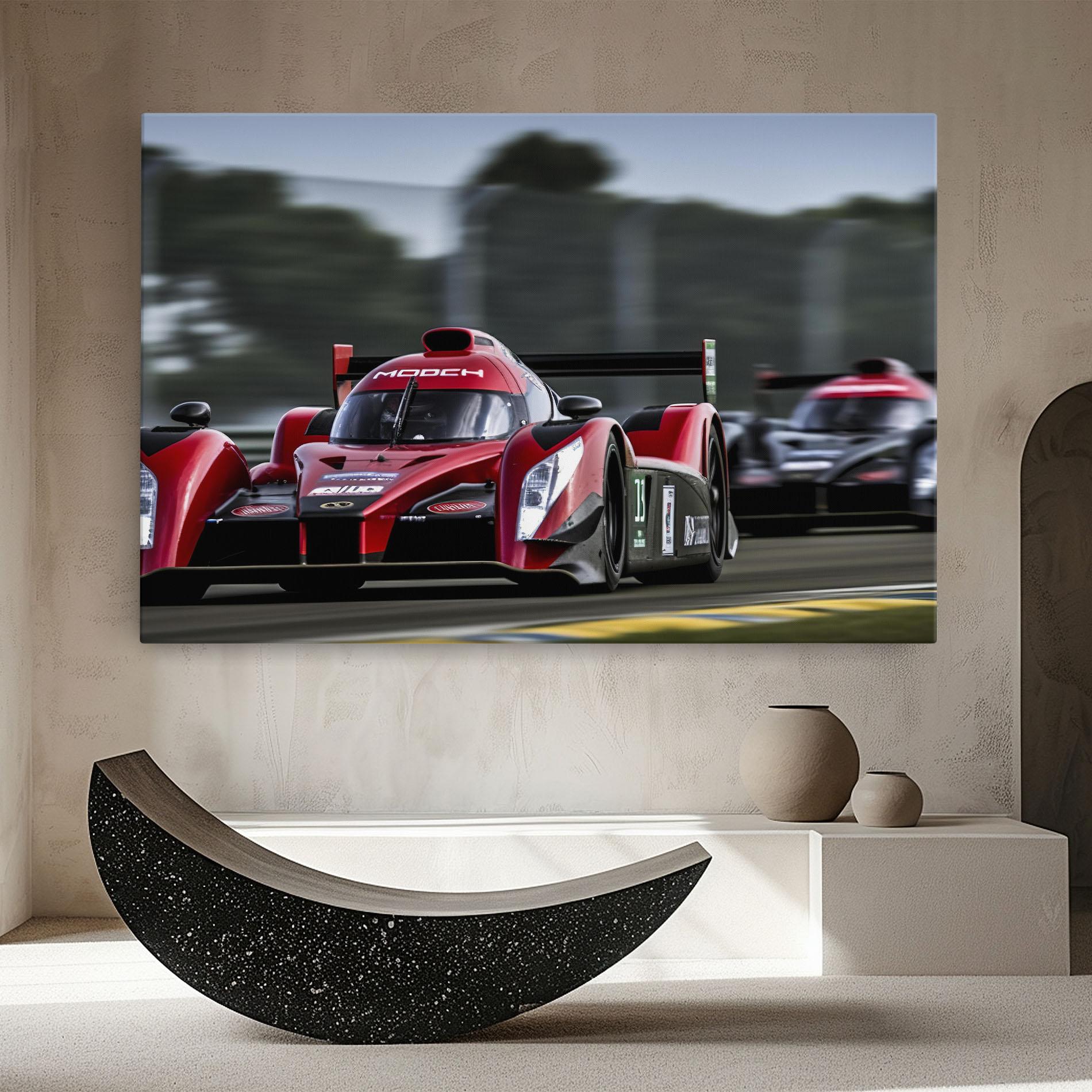 Vászonkép Red Racing Cars mockup 8