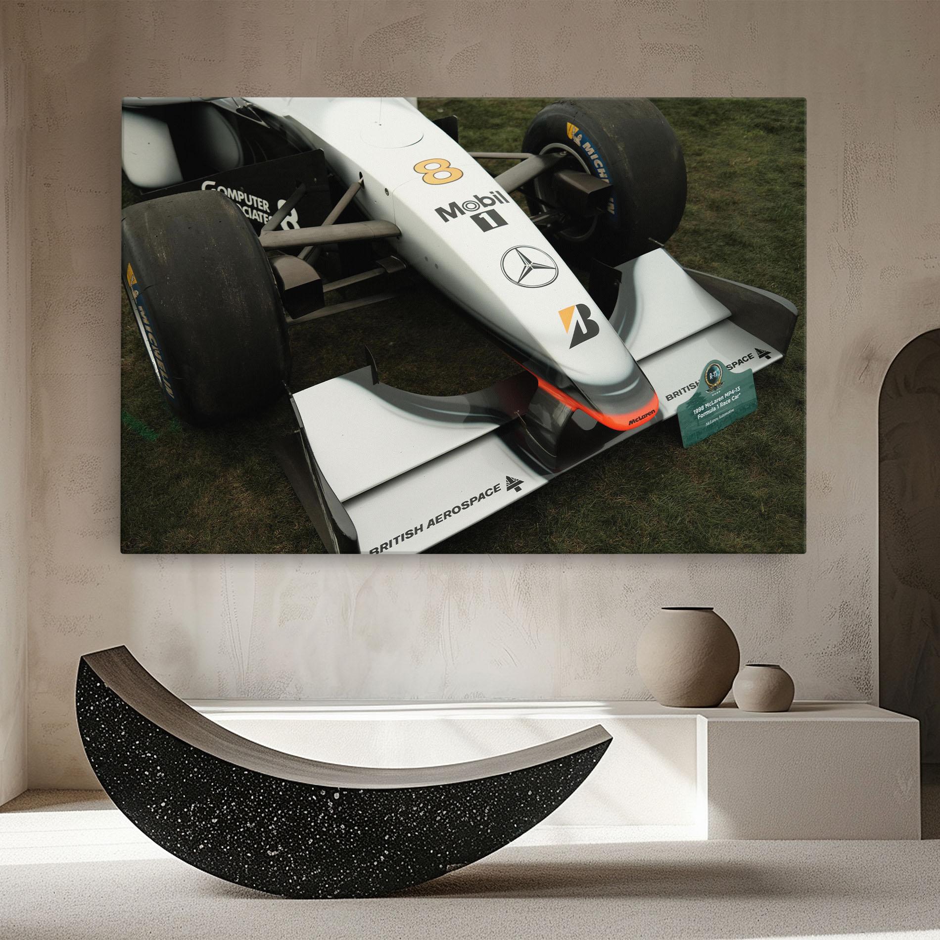 Vászonkép White F1 Car mockup 8