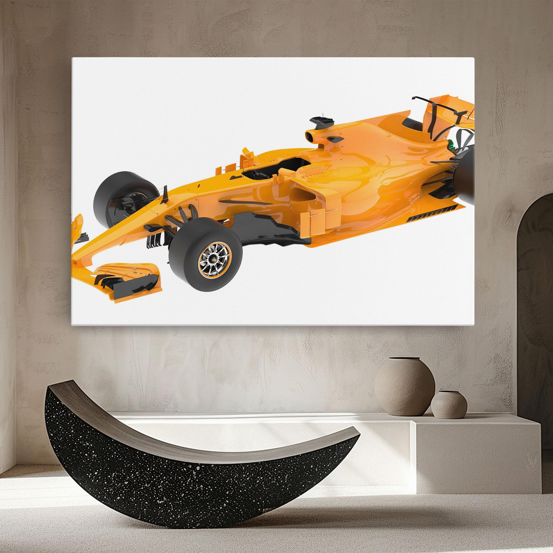 Vászonkép Yellow F1 Toy mockup 8