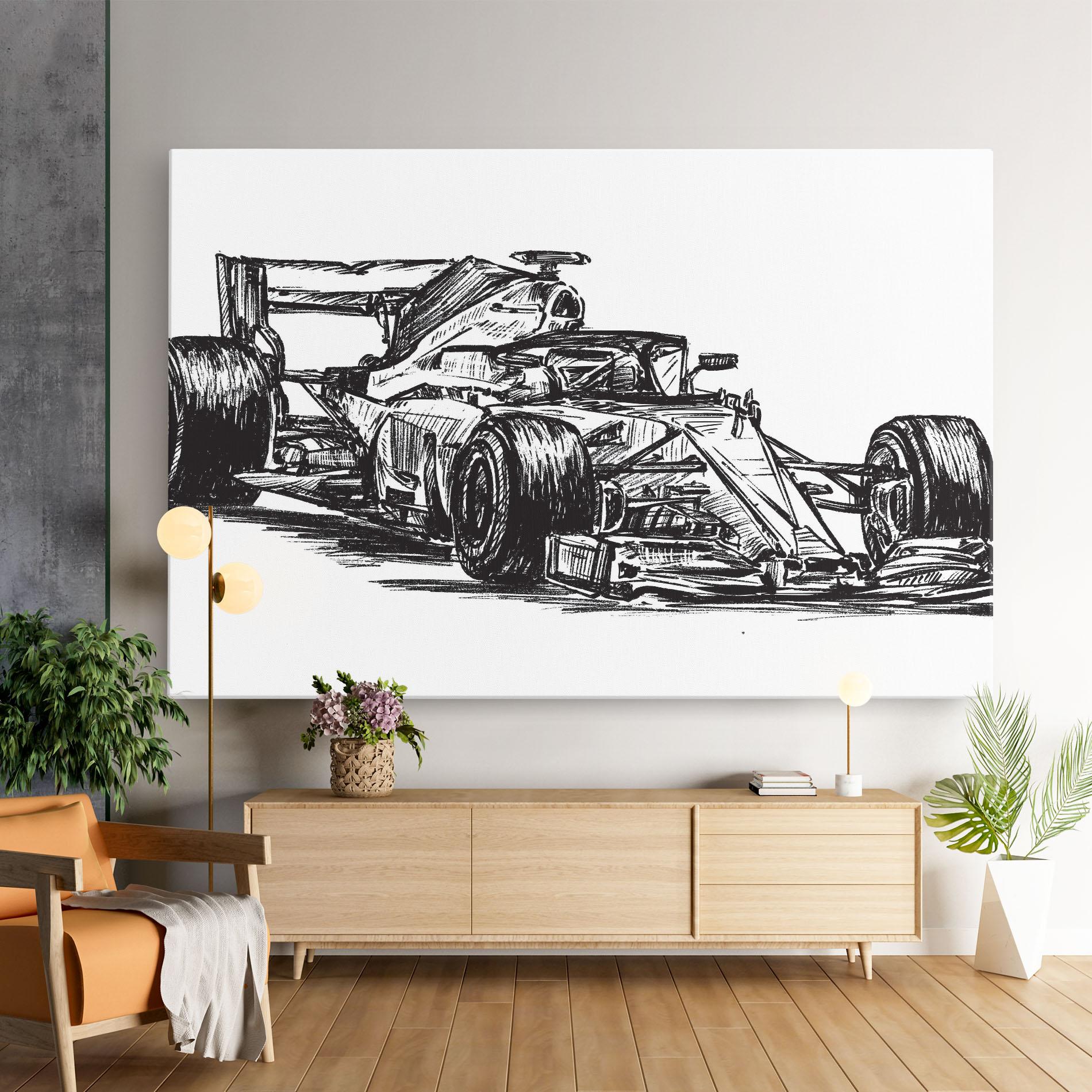 Vászonkép Black Line F1 mockup 9