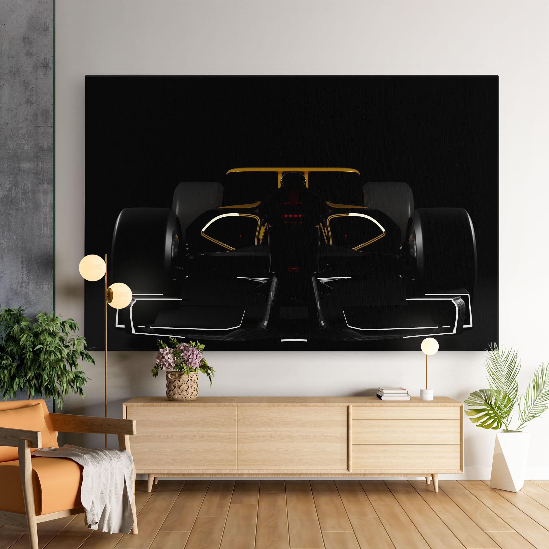 Vászonkép Dark F1 Car mockup 9