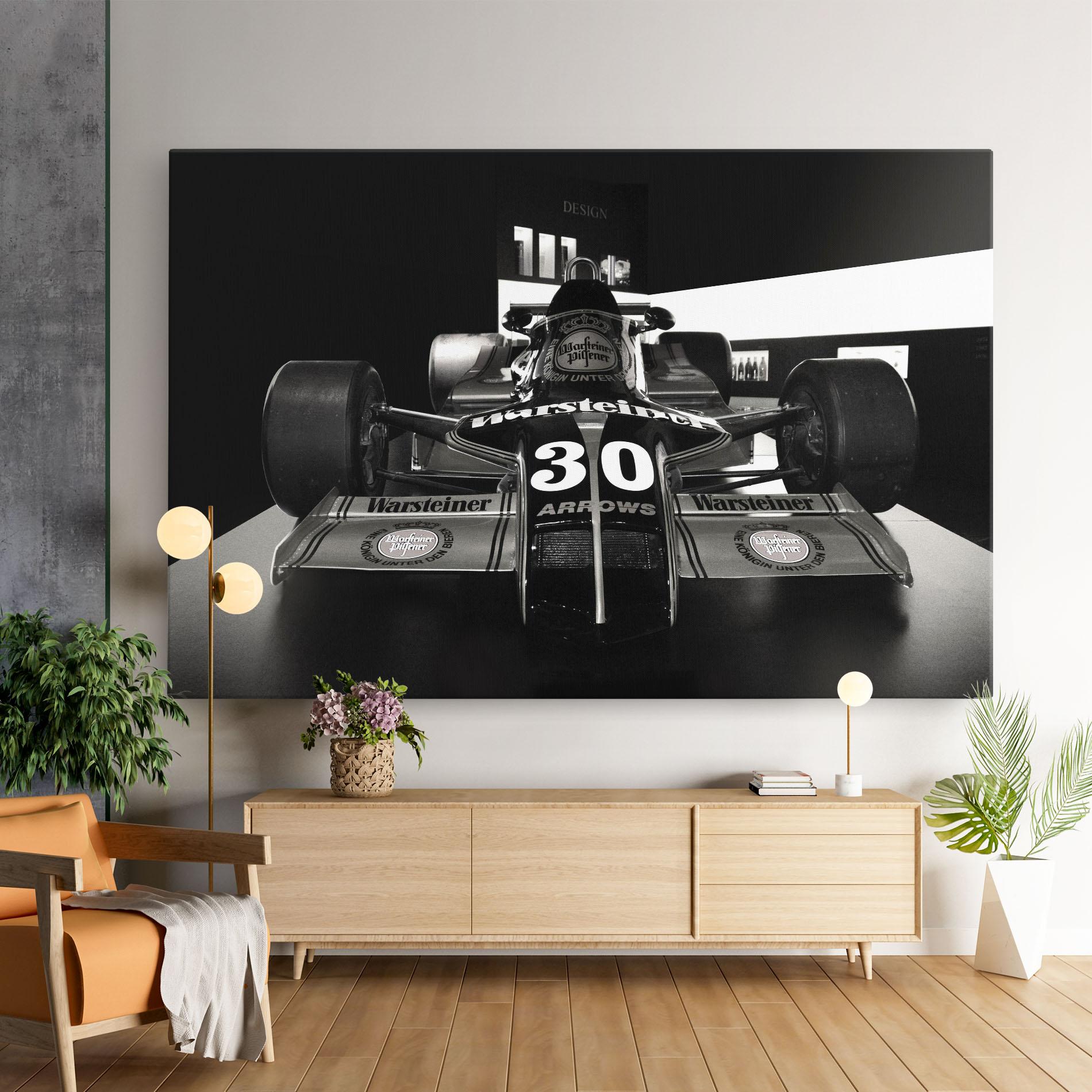 Vászonkép Formula 1 Car Grey mockup 9