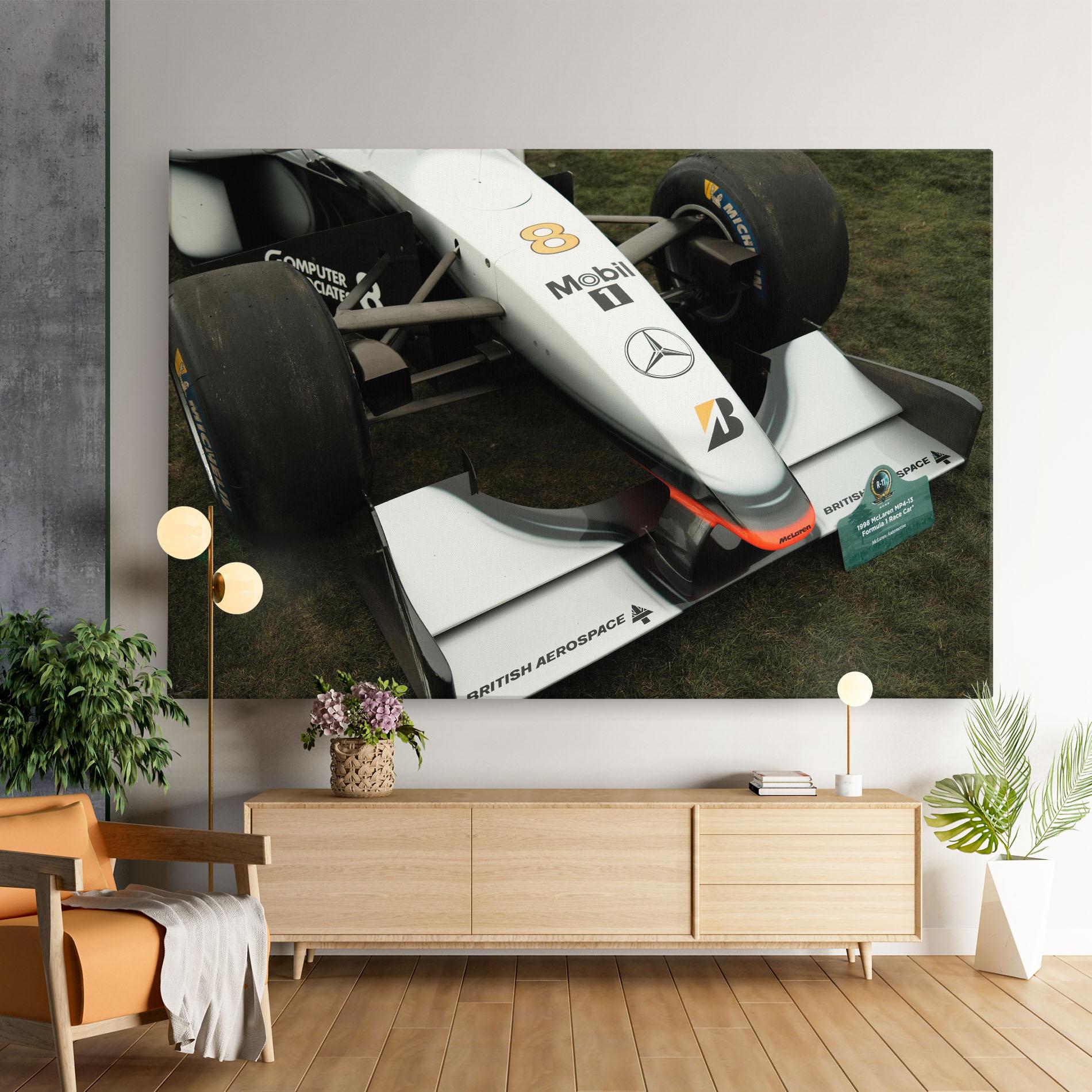 Vászonkép White F1 Car mockup 9