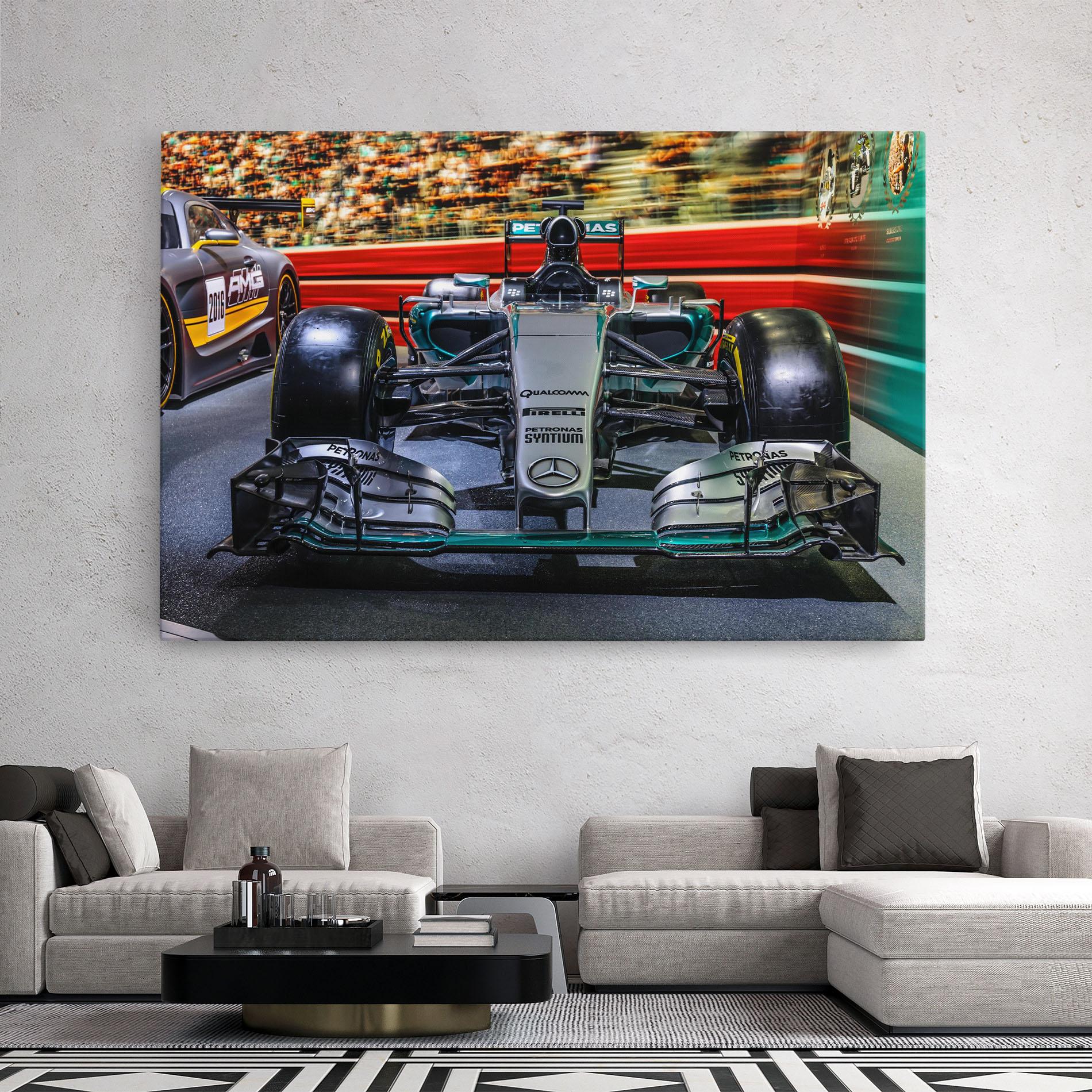 Vászonkép Black Green F1 mockup 2