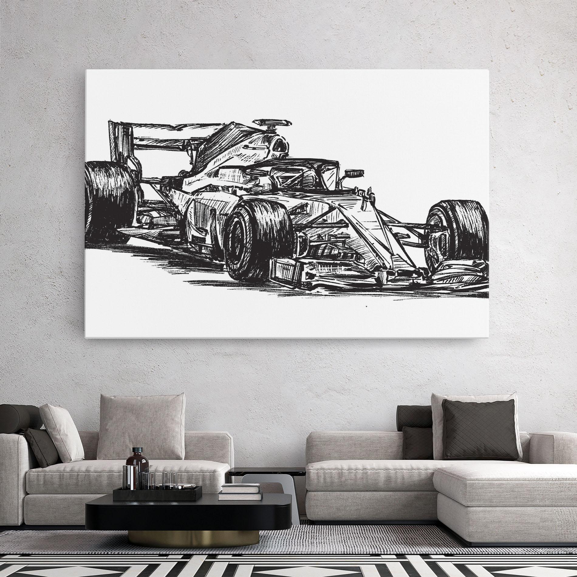 Vászonkép Black Line F1 mockup 2