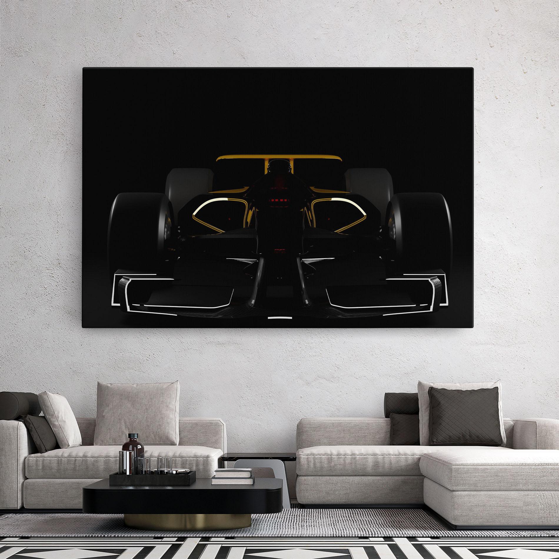 Vászonkép Dark F1 Car mockup 2