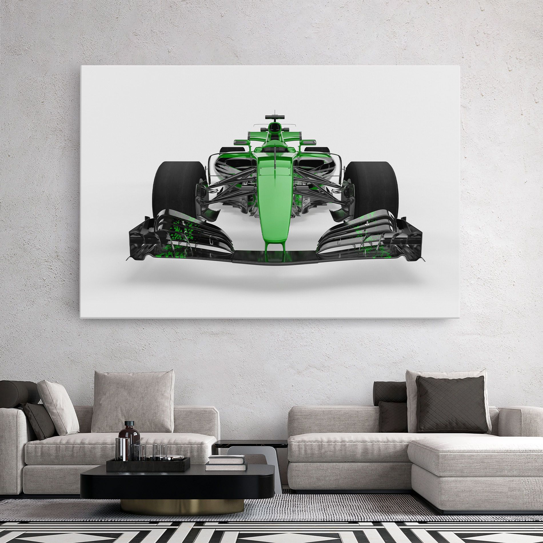 Green F1 Car mockup 2