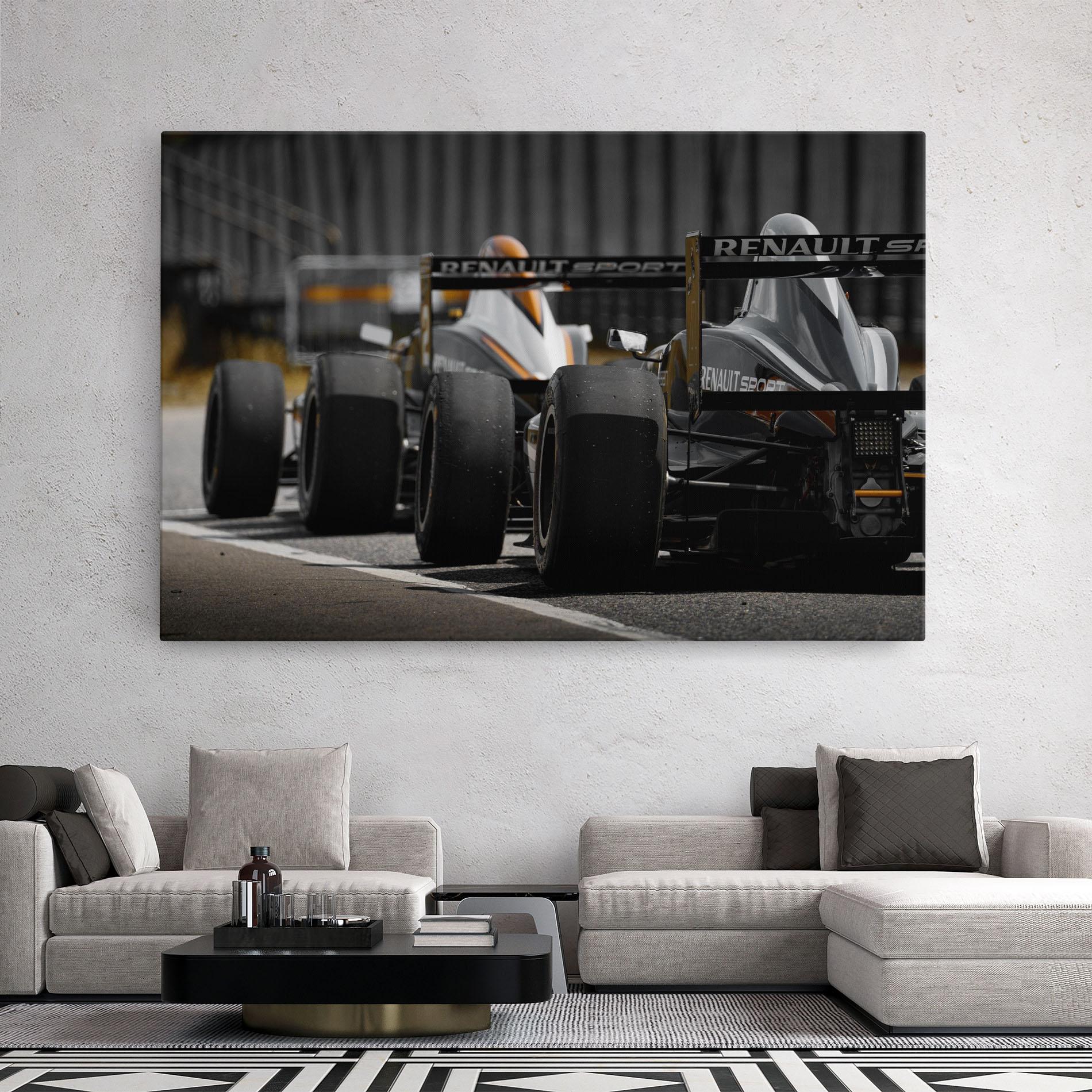 Vászonkép Grey F1 Cars mockup 2