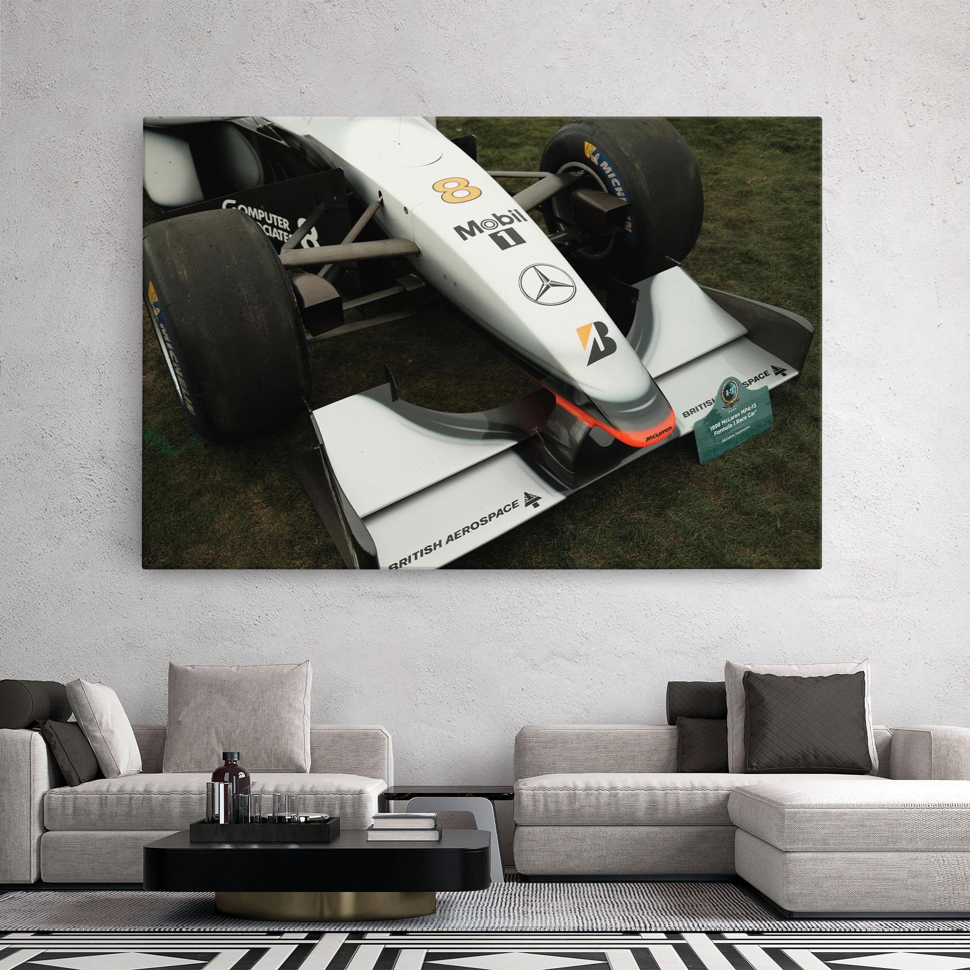 Vászonkép White F1 Car mockup 2